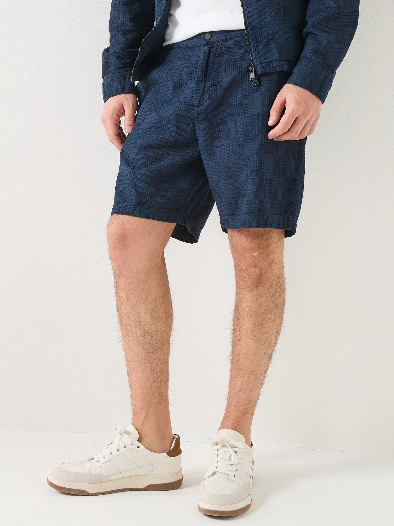 Barbour International Blackstreak Jacquard Shorts, Navy, Size 36, Men