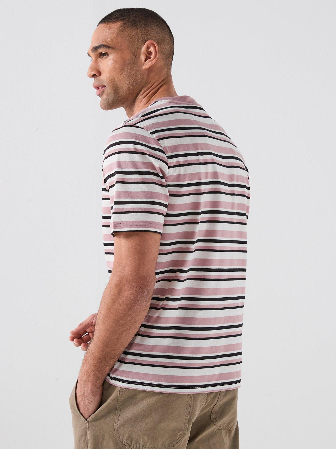 Image 2 of 5 of Barbour International Burnwood Stripe Relaxed T-Shirt - Pink