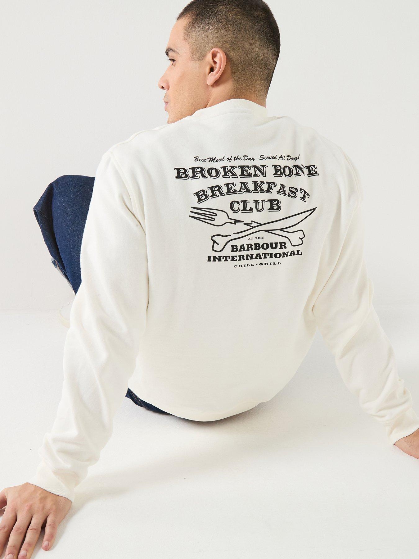Barbour International Staithes Graphic Sweatshirt, White, Size Xl, Men