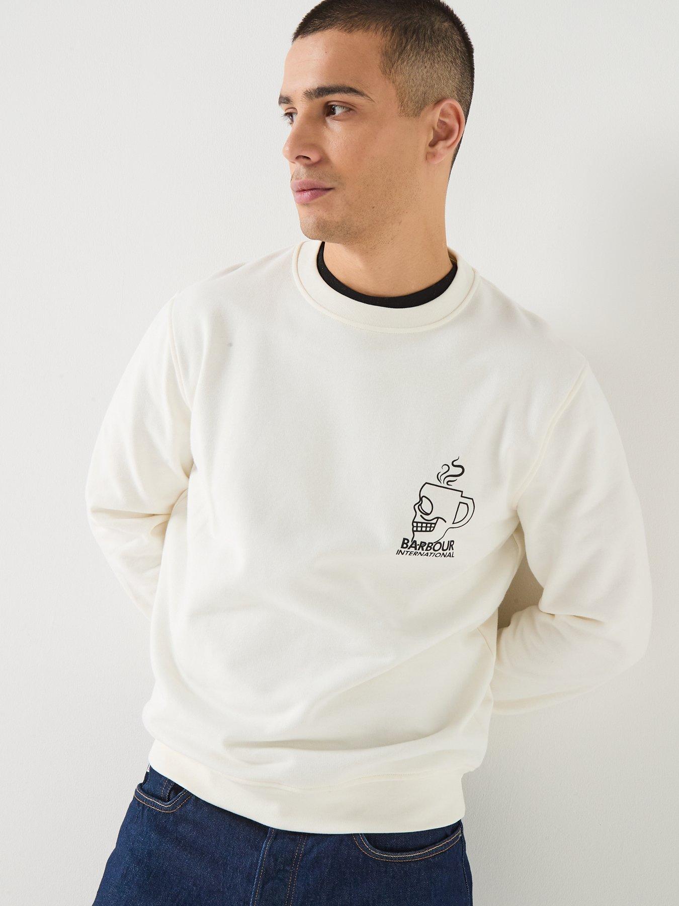 Image 4 of 5 of Barbour International Staithes Graphic Sweatshirt - White