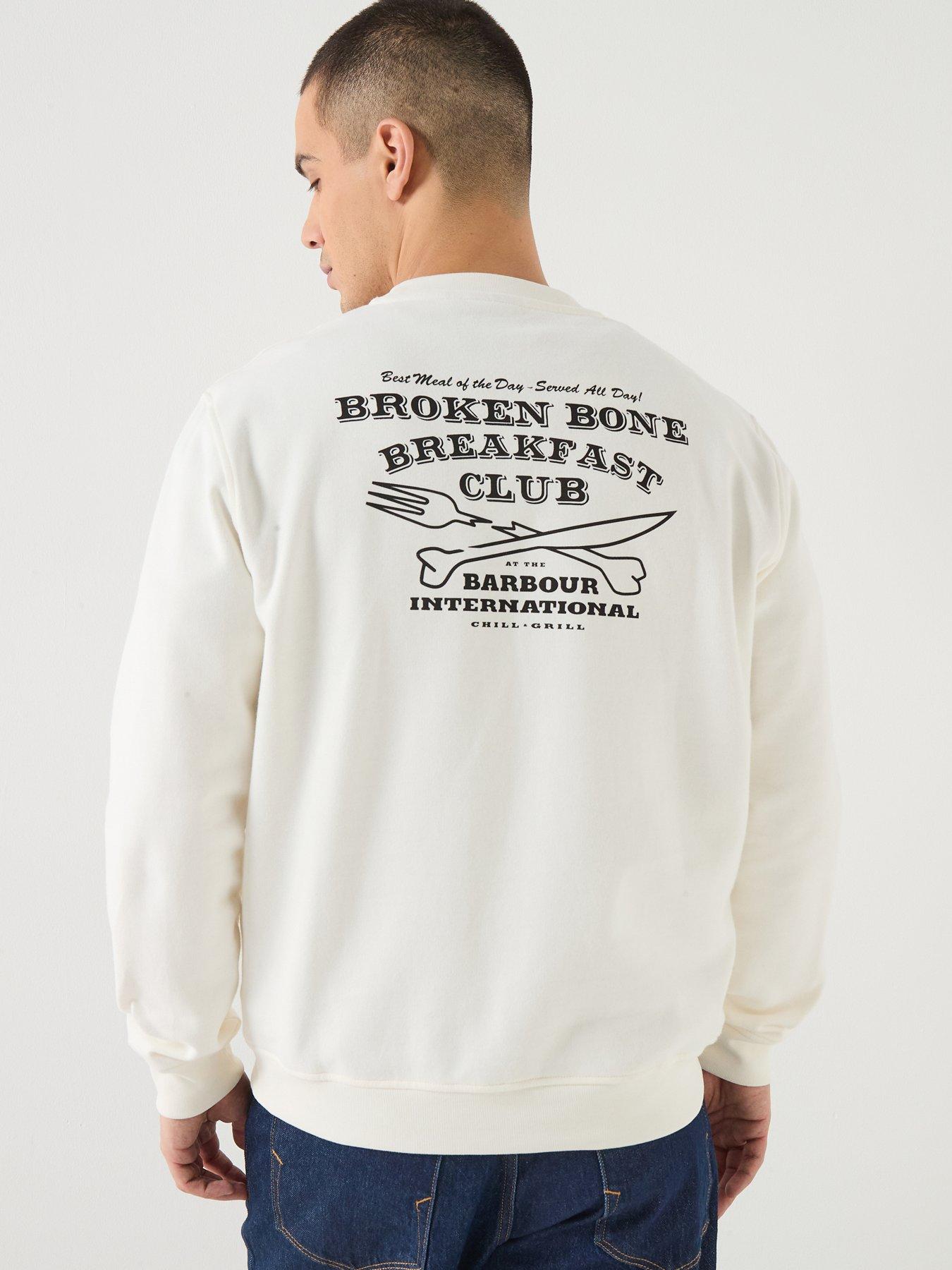 Image 5 of 5 of Barbour International Staithes Graphic Sweatshirt - White