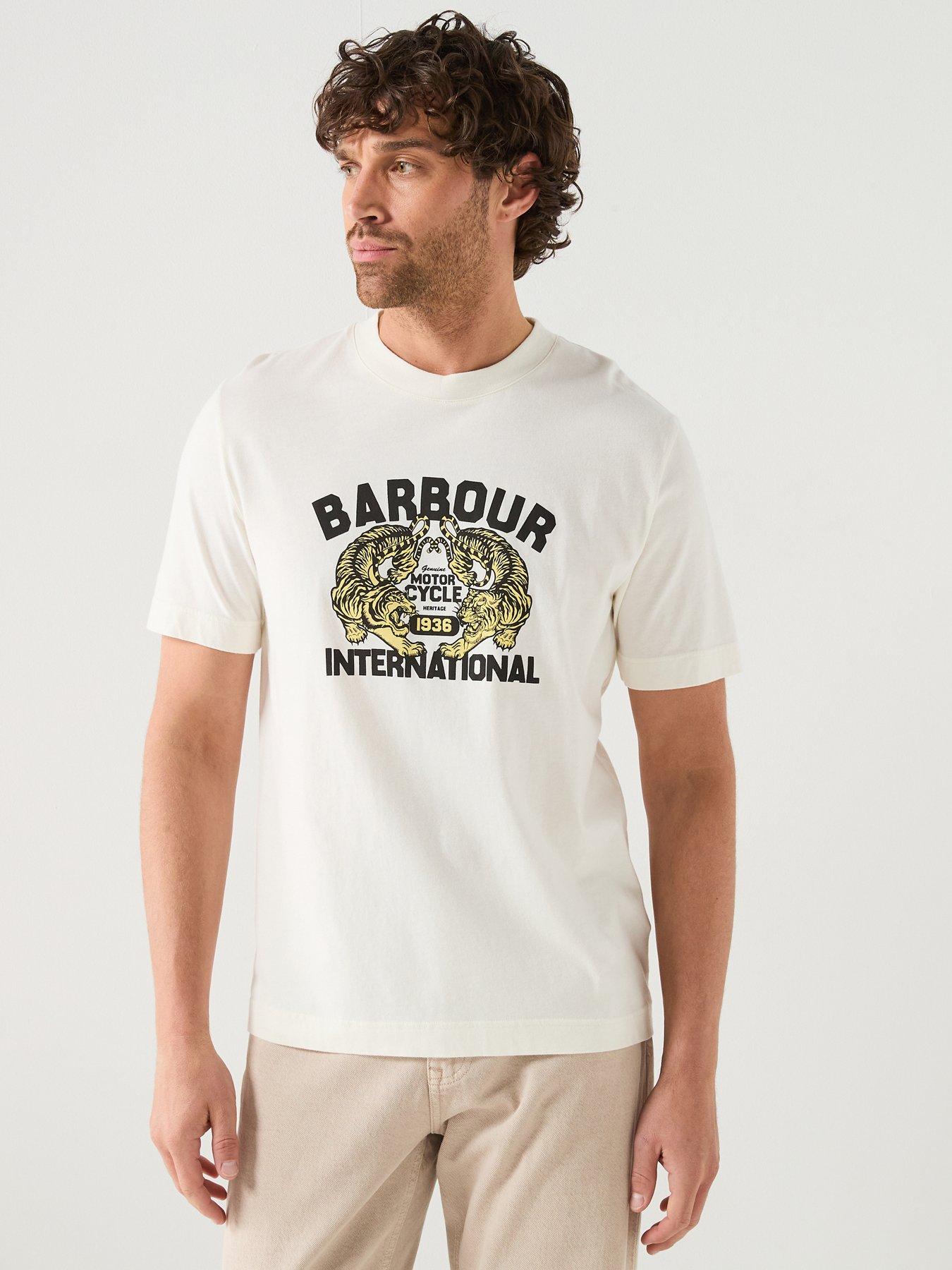 Barbour International: Talisman Graphic Relaxed T-Shirt - White