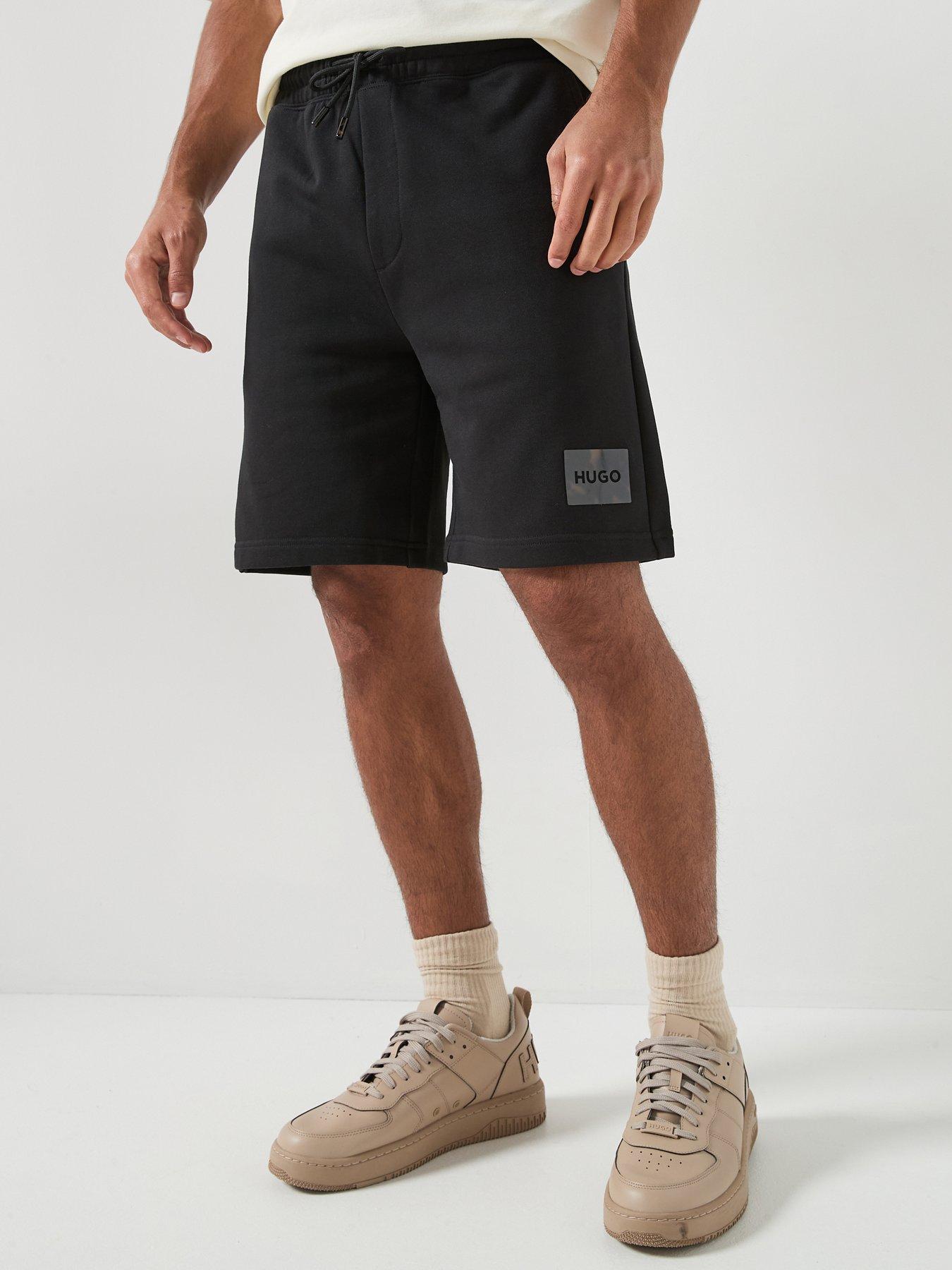 HUGO: Darix Relaxed Fit Jersey Shorts - Black