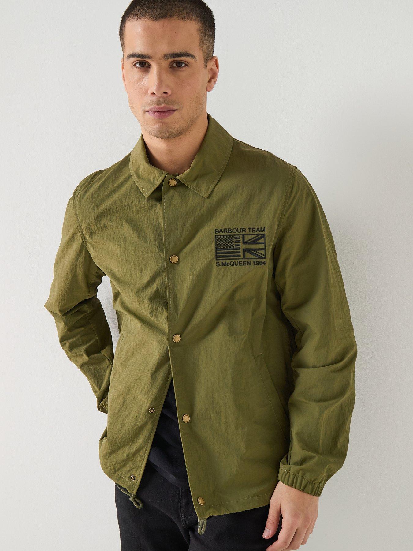 Barbour MA-1ジャケットSteve McQueenオリーブグリーン Barbour International X Steve Mcqueen Coach Jacket - Green | Very