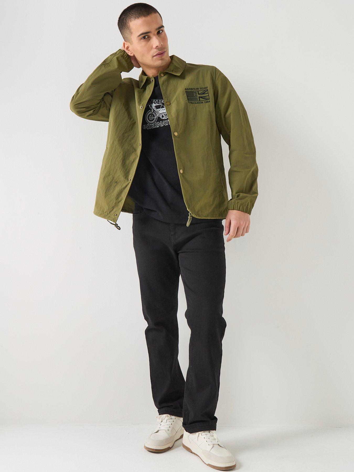 Barbour MA-1ジャケットSteve McQueenオリーブグリーン Barbour International X Steve Mcqueen Coach Jacket - Green | Very
