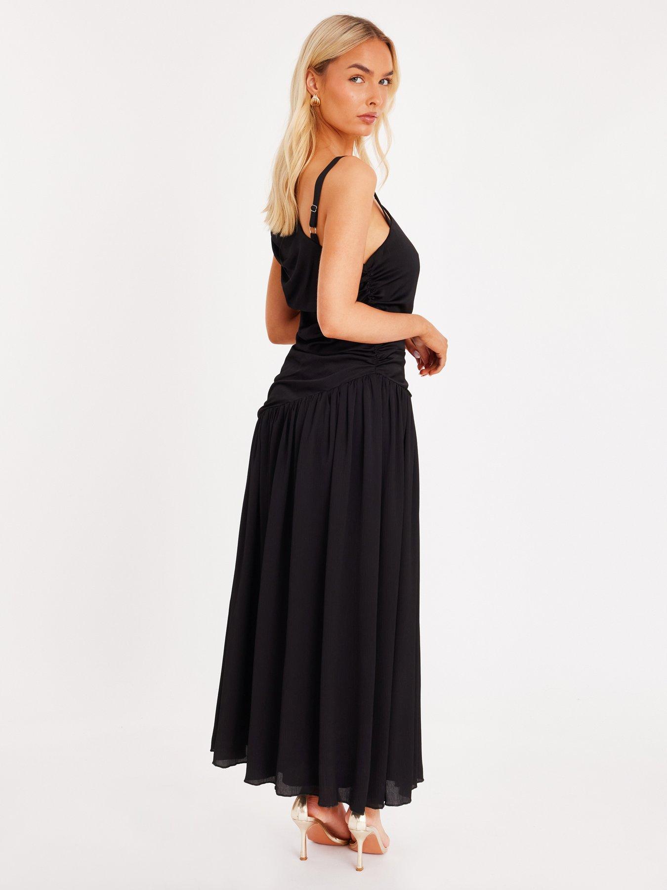 asymmetrical cowl neck dress Envy Asymmetrical Cowl Neck Midi Dress – Madida Clothing