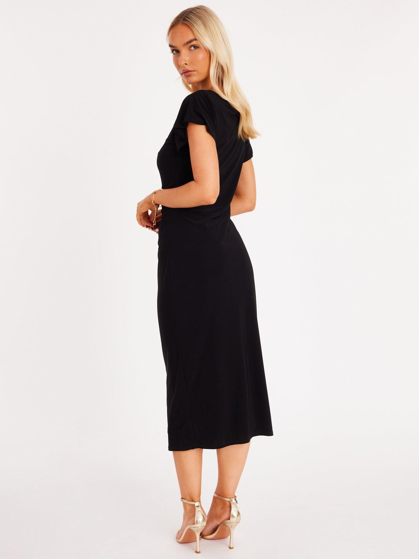 backless mini dresses Iolanda Ruffle Detailing Dress in Ivory Size:US 4P co-coral Loose A-line Cotton Dress