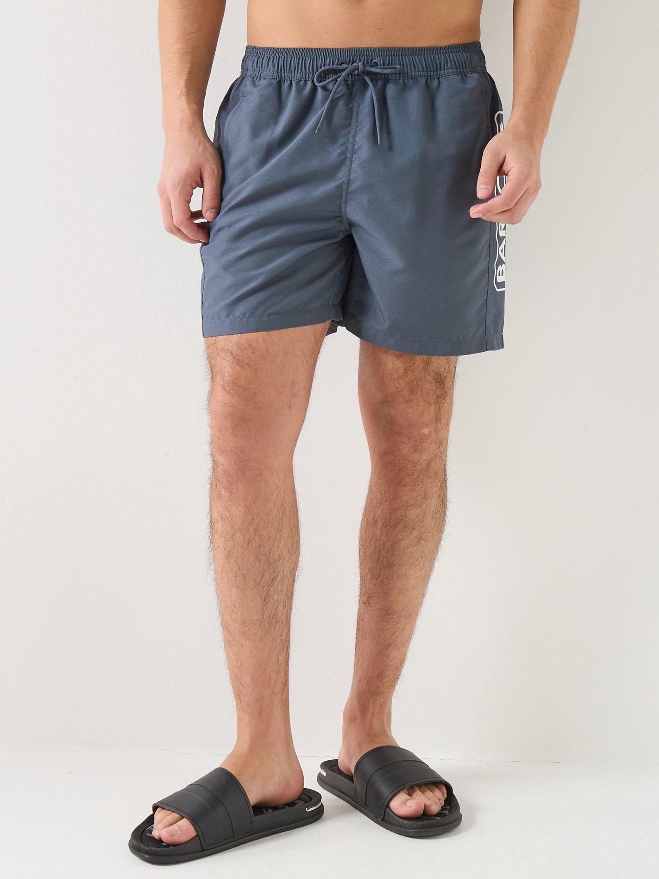 Barbour International: Large Logo Swim Shorts - Grey