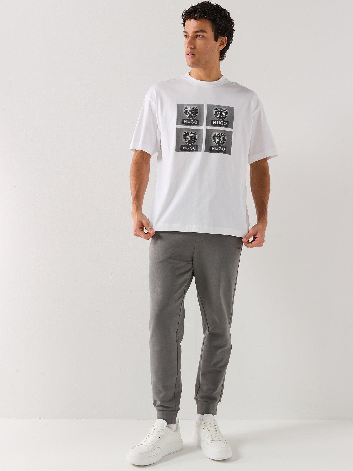 Image 3 of 4 of HUGO Draxon Oversize Fit Printed T-Shirt - White