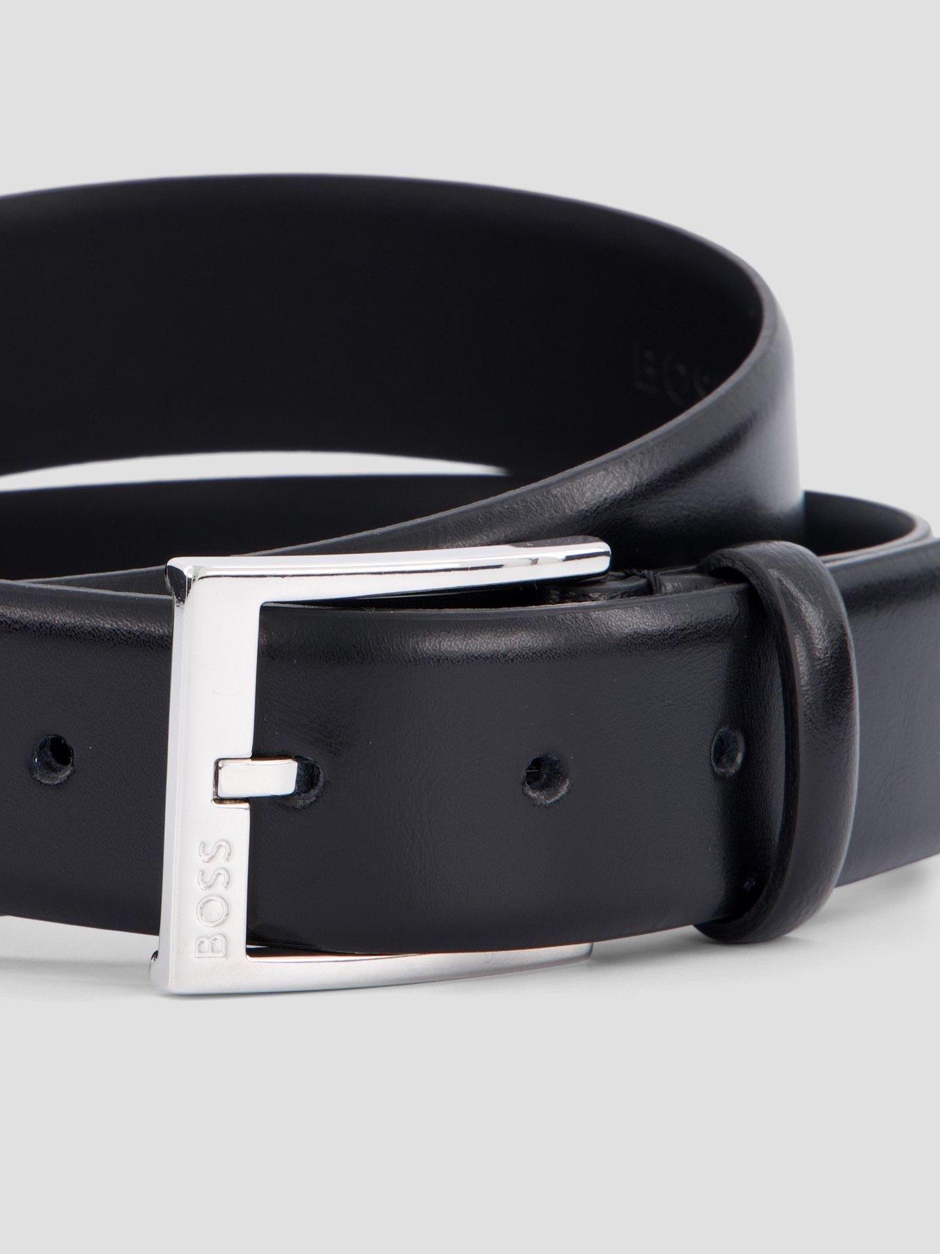 Image 2 of 4 of BOSS Elloy-Pc-An High Shine Formal Leather Belt - Black