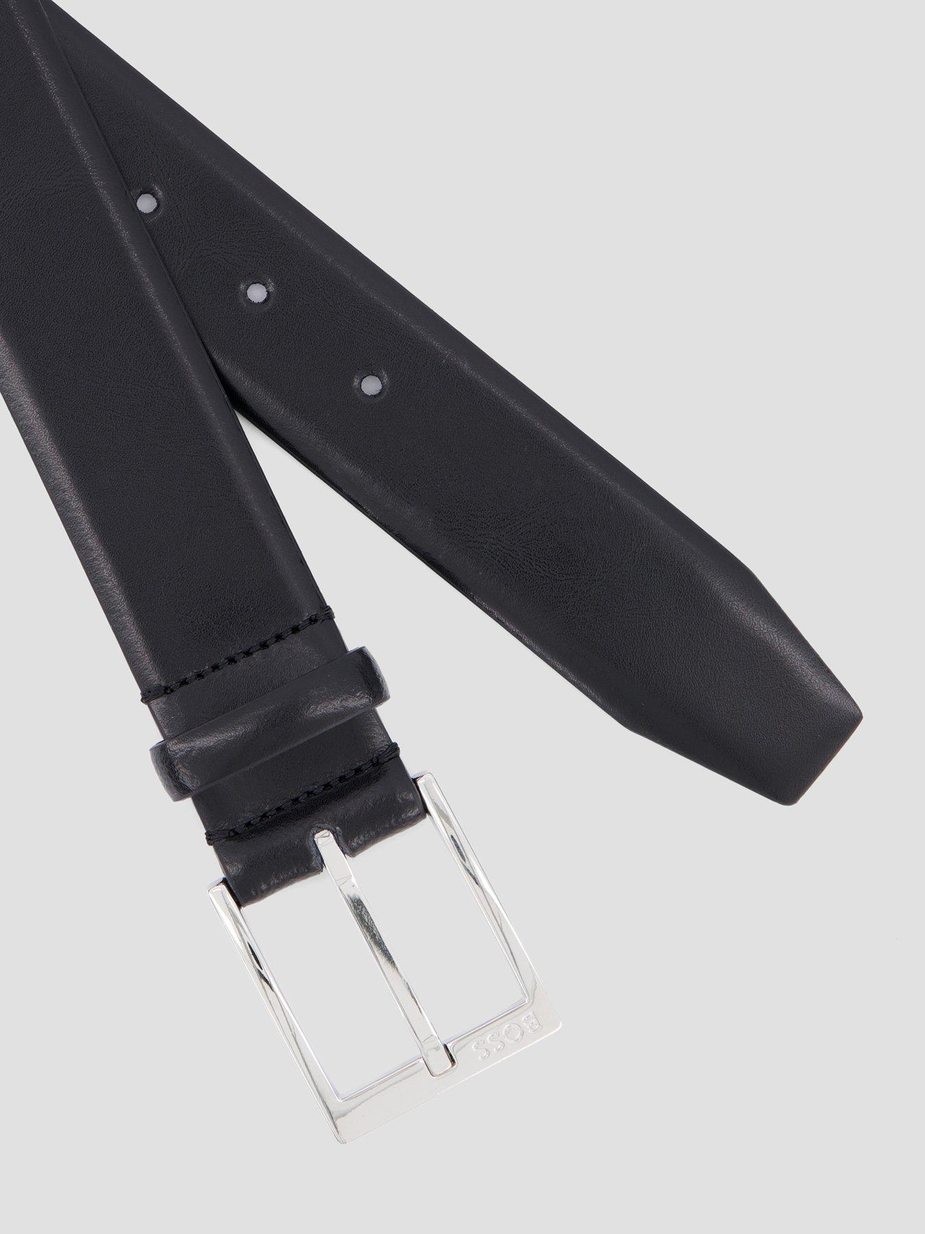 Image 4 of 4 of BOSS Elloy-Pc-An High Shine Formal Leather Belt - Black
