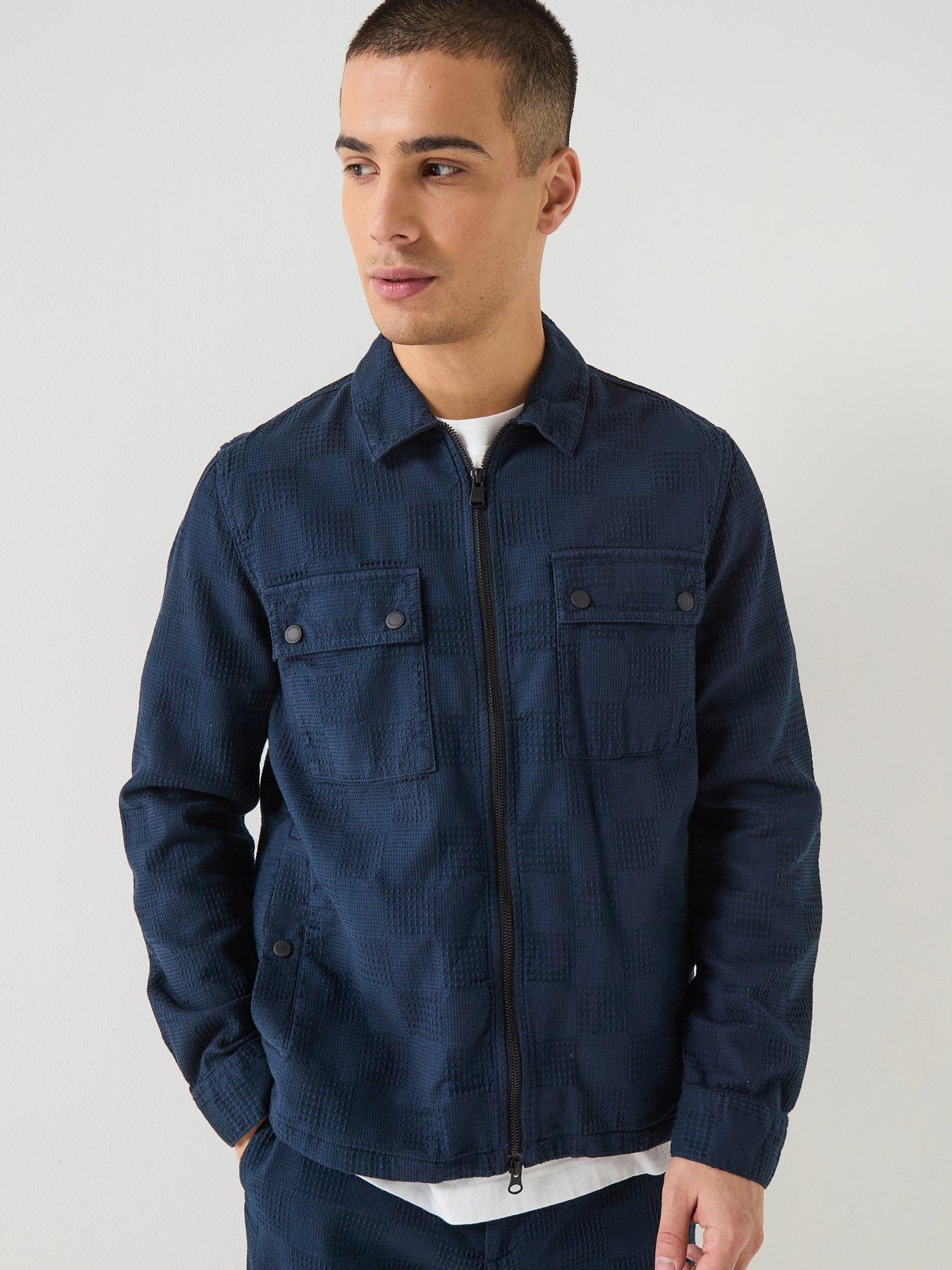 Barbour International Blackstreak Summer Jacquard Overshirt, Navy, Size L, Men