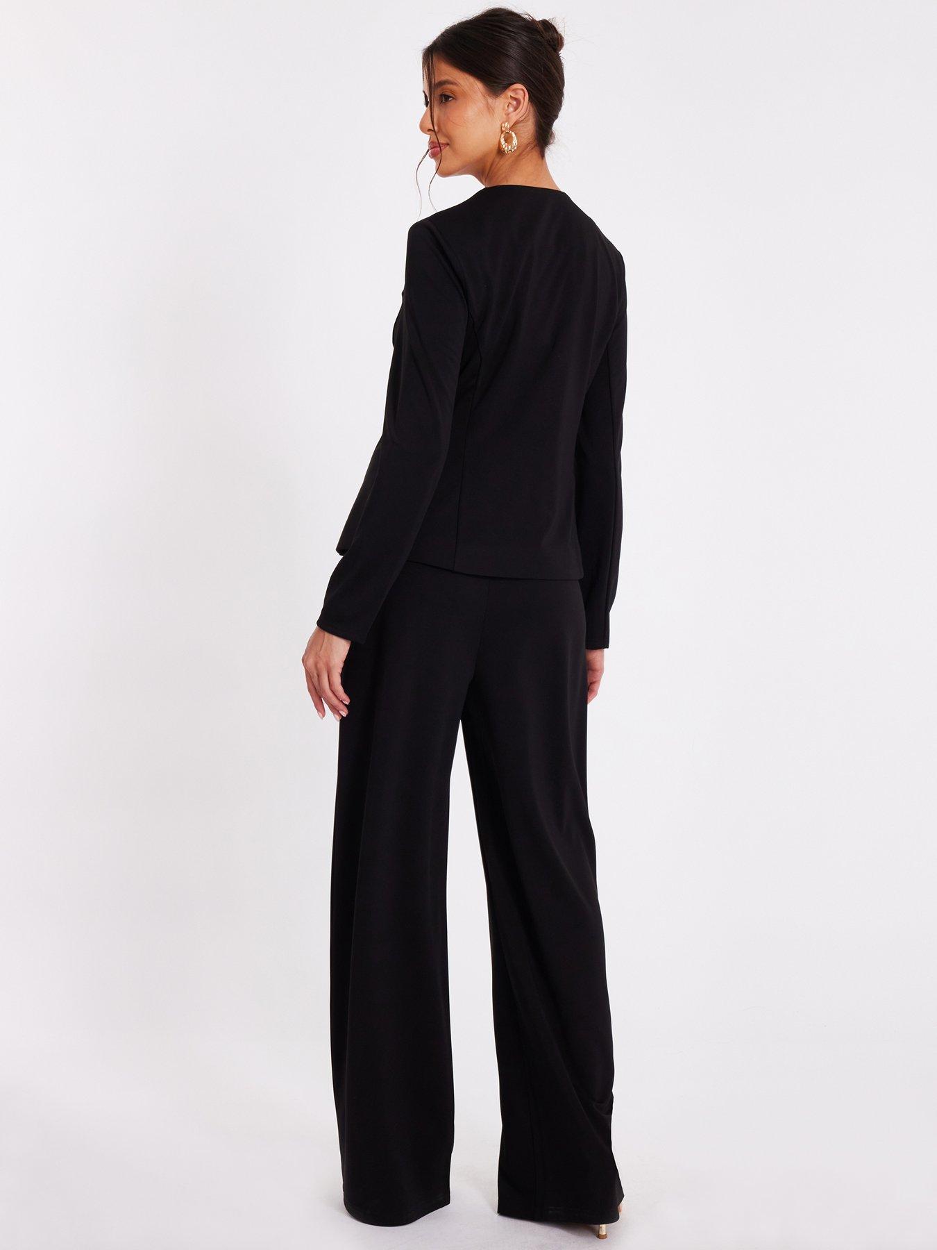 Image 2 of 6 of Quiz Black Button Front Jacket