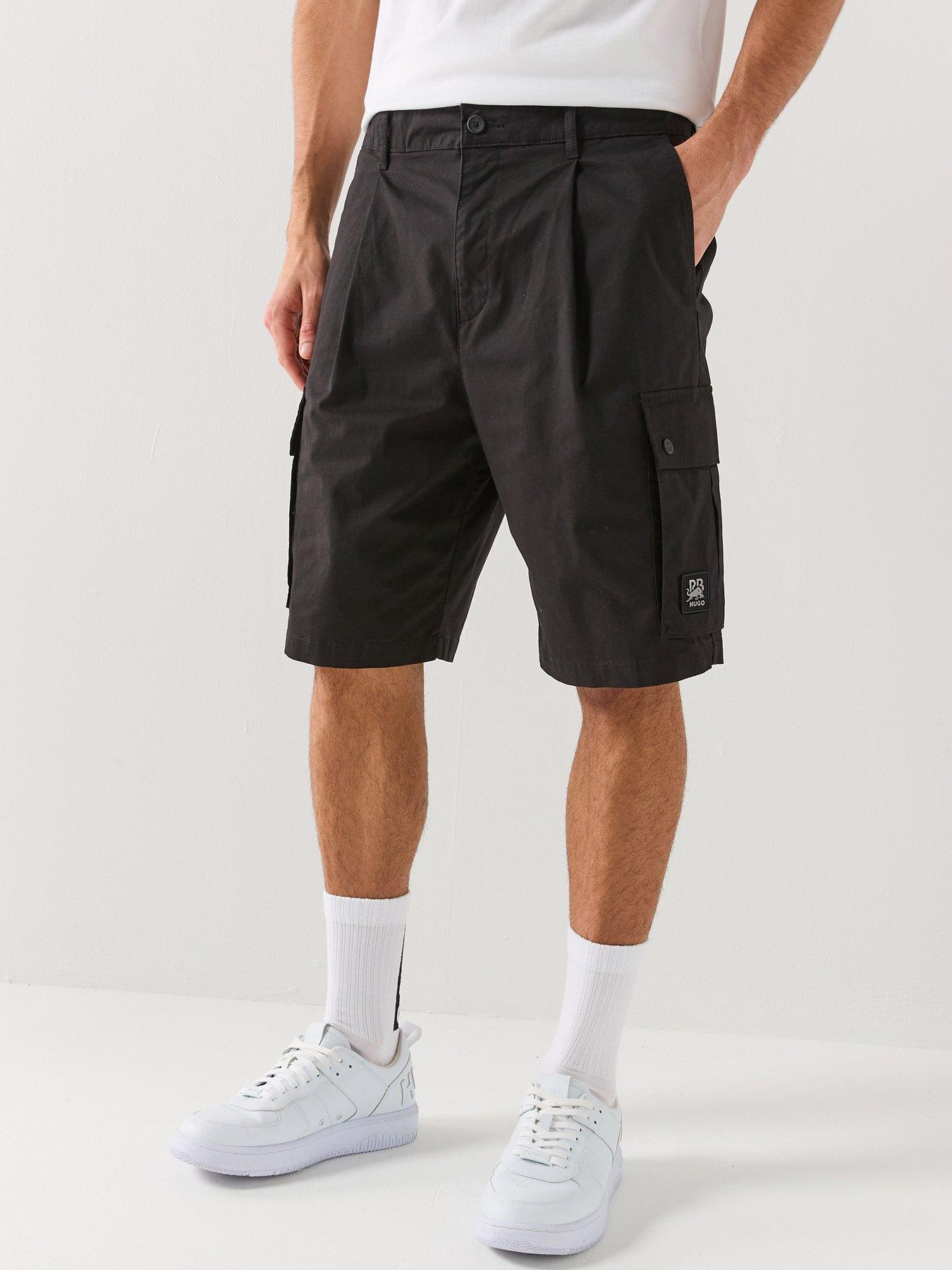 HUGO X RB Gregry Slim Fit Cargo Shorts - Black