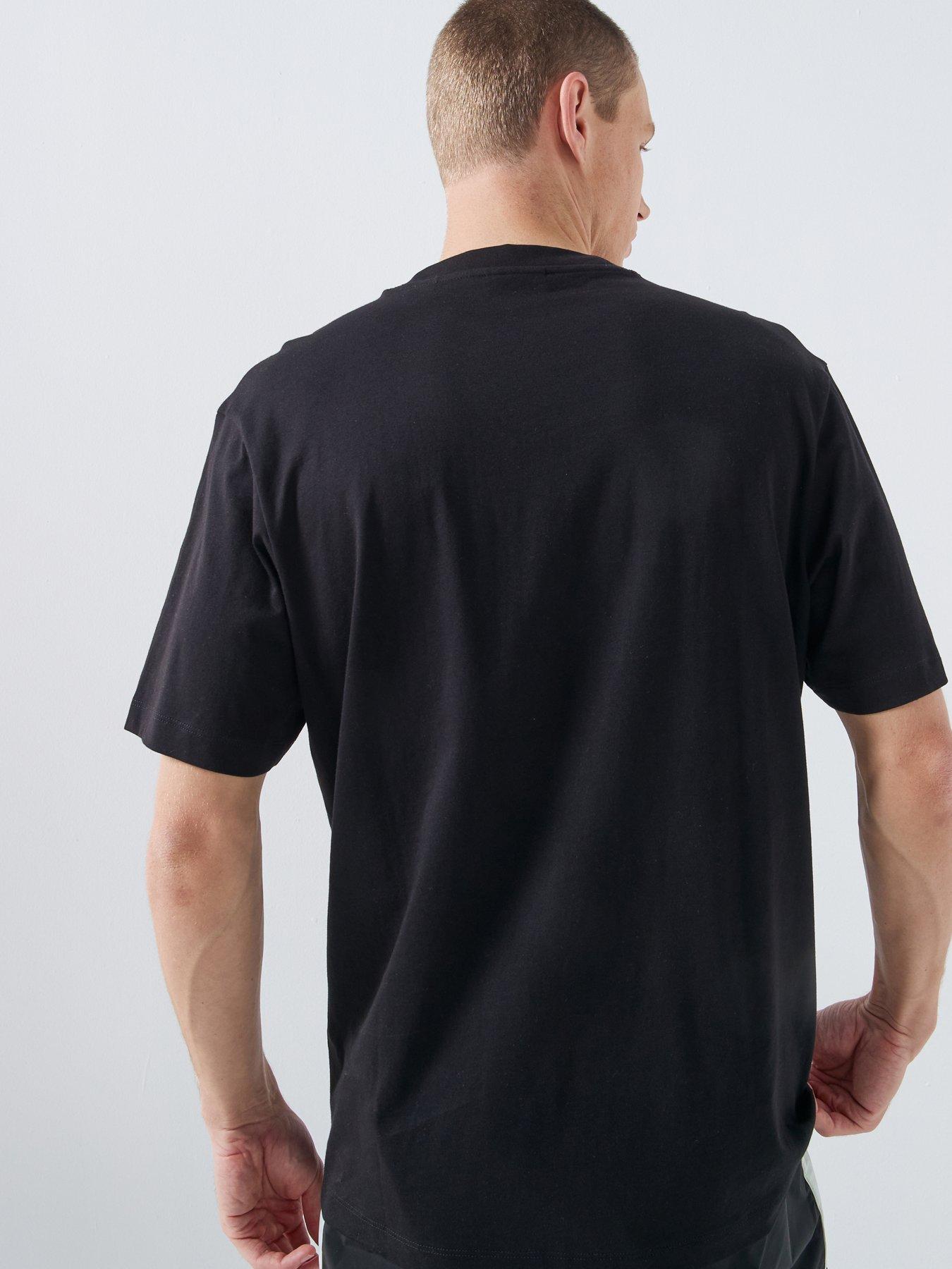 Image 2 of 4 of HUGO Dangen Embroidered Logo Relaxed Fit T-Shirt - Black