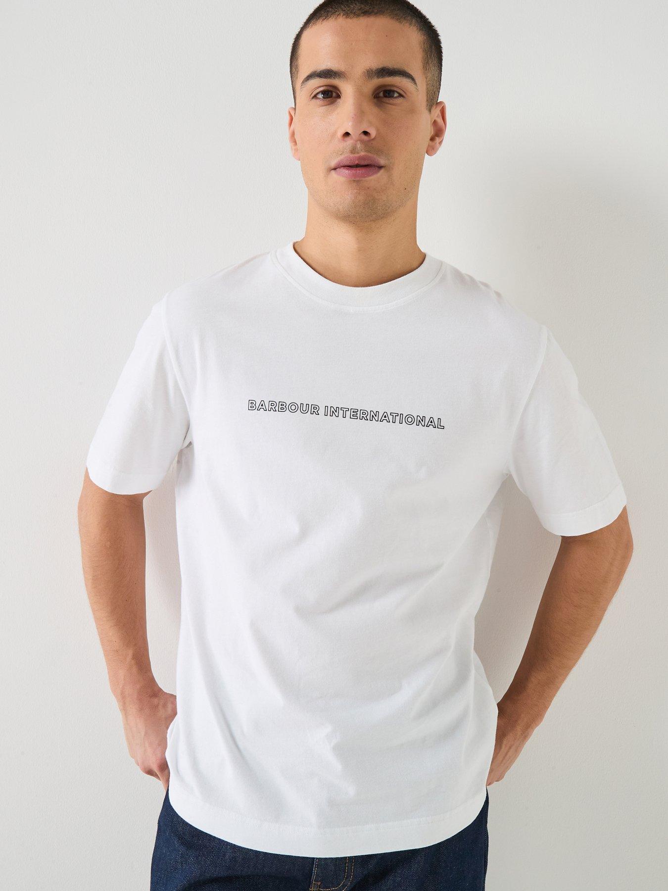 Barbour International Outline Motor Graphic Relaxed T-Shirt - White
