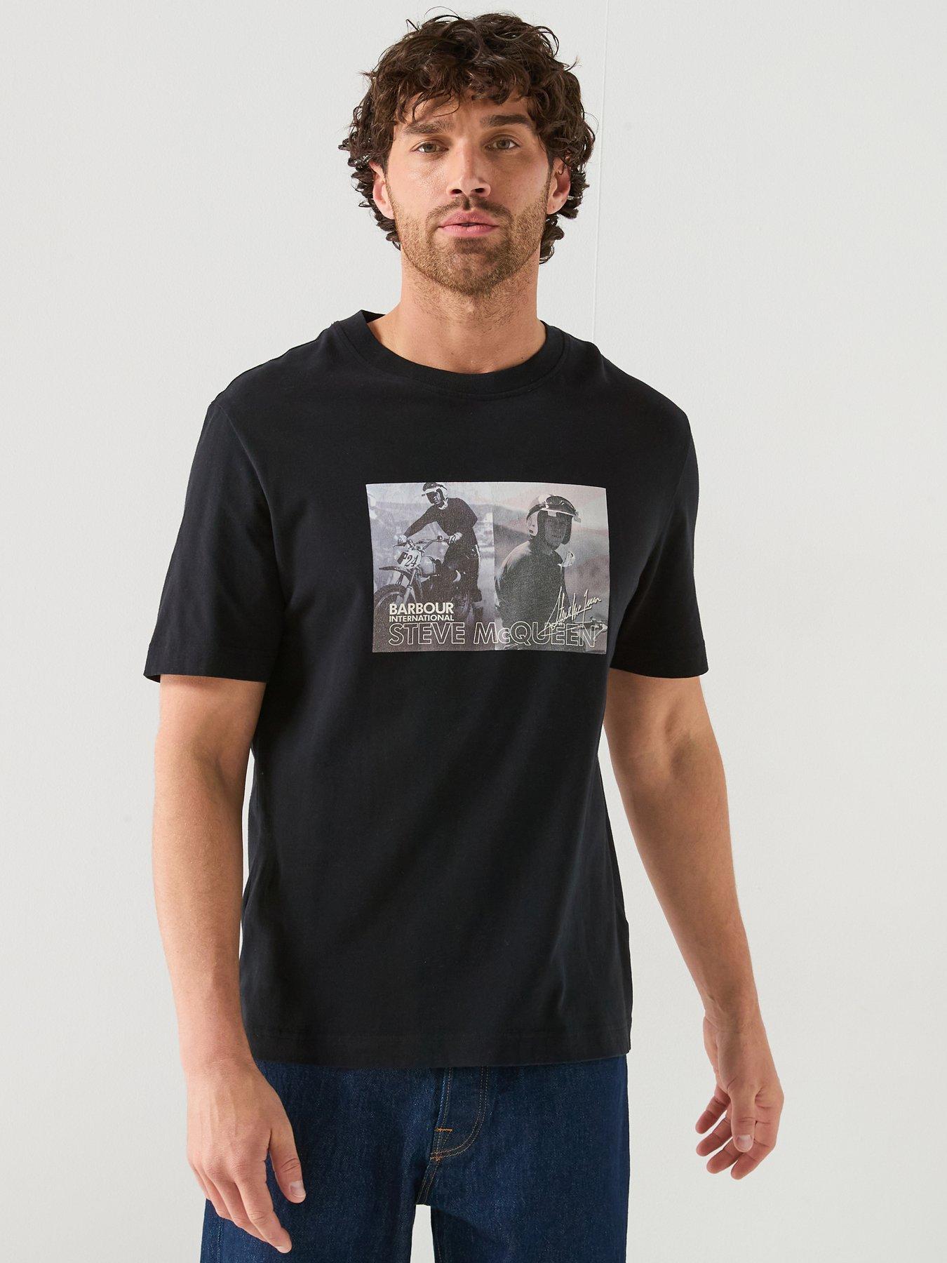 Barbour International X Steve Mcqueen Hellen Photographic T-Shirt, Black, Size 2Xl, Men