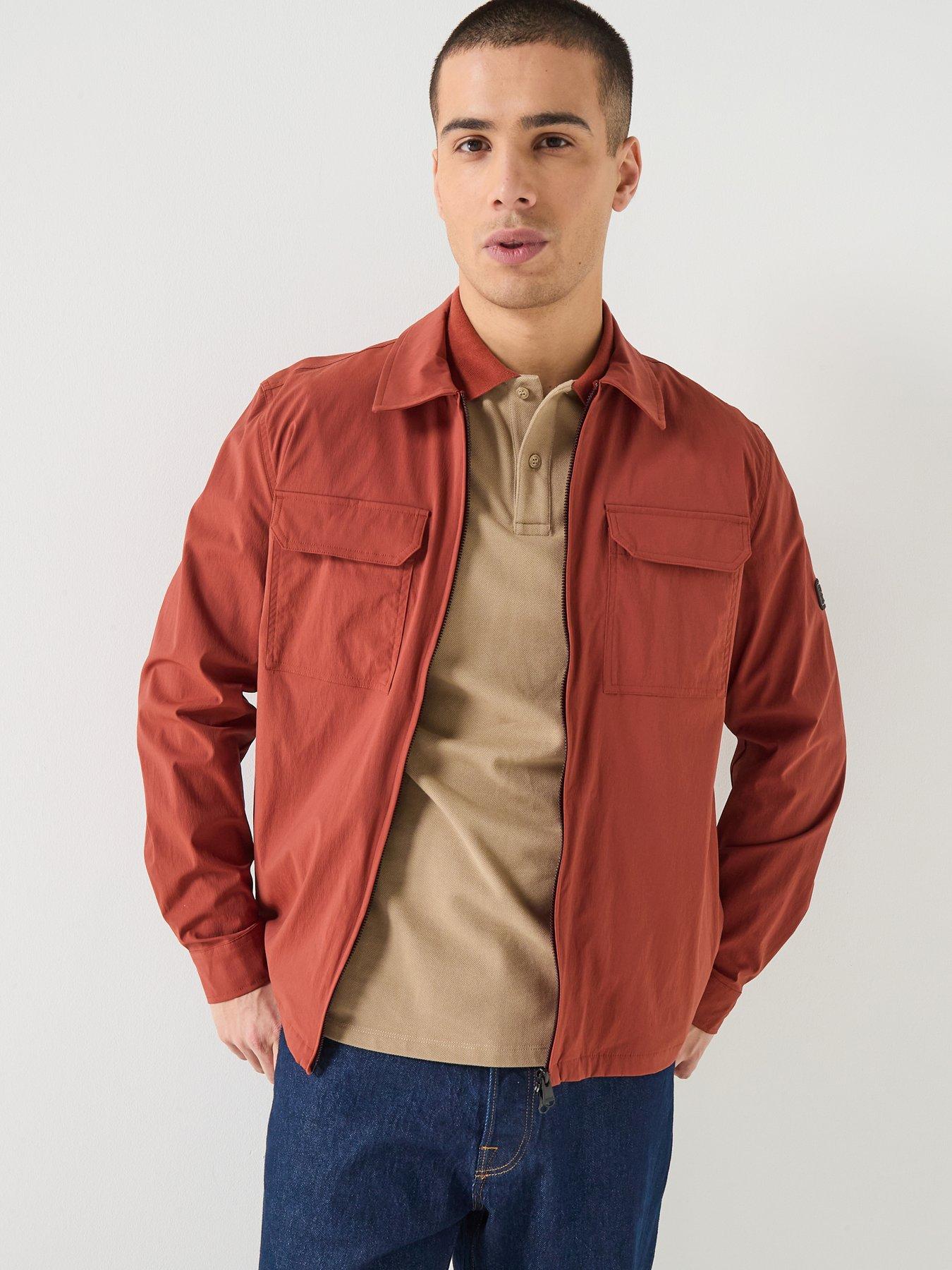 Image 1 of 6 of Barbour International Tucson Overshirt - Dark Orange