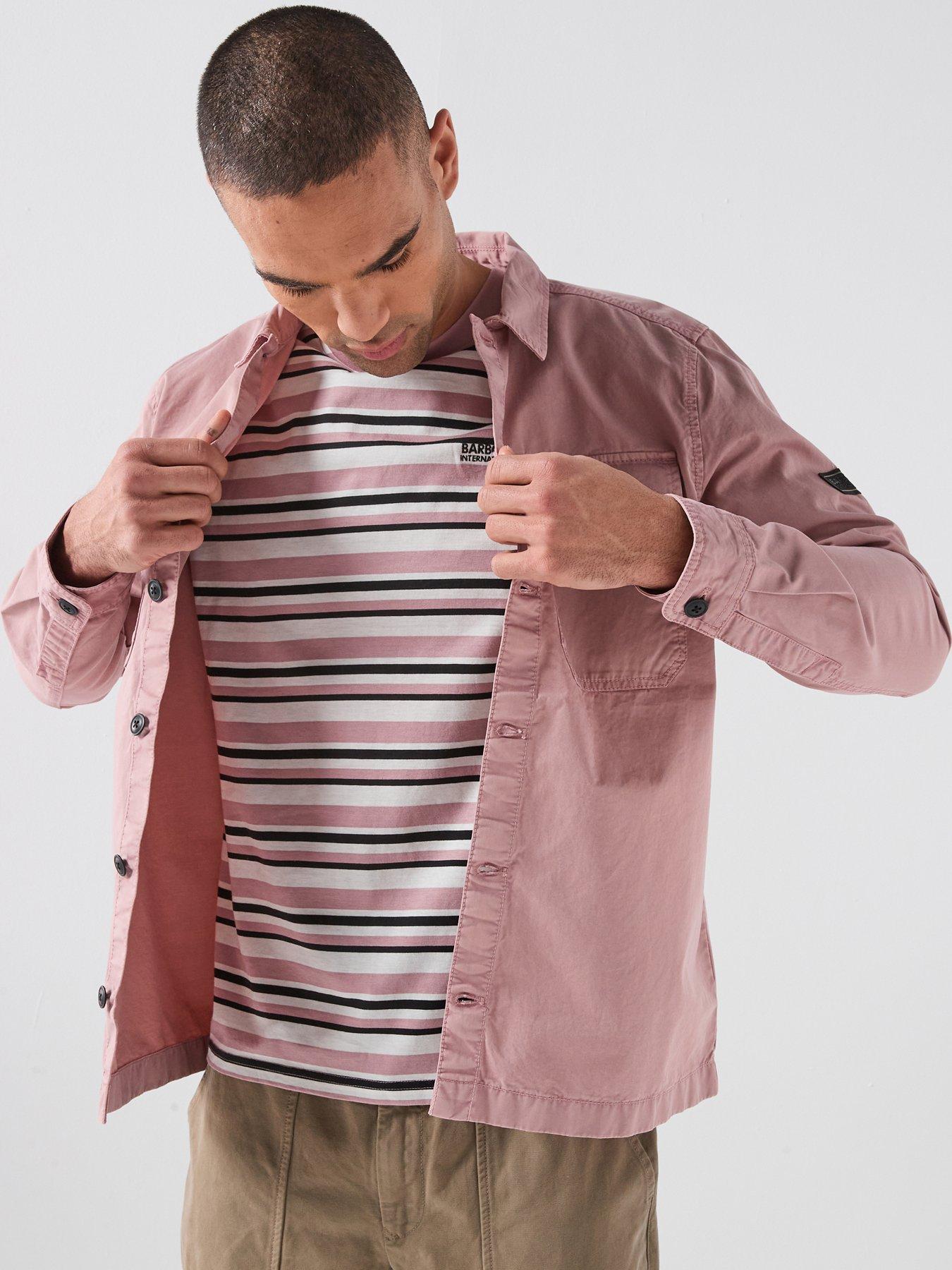 Barbour International Arlo Overshirt, Pink, Size L, Men