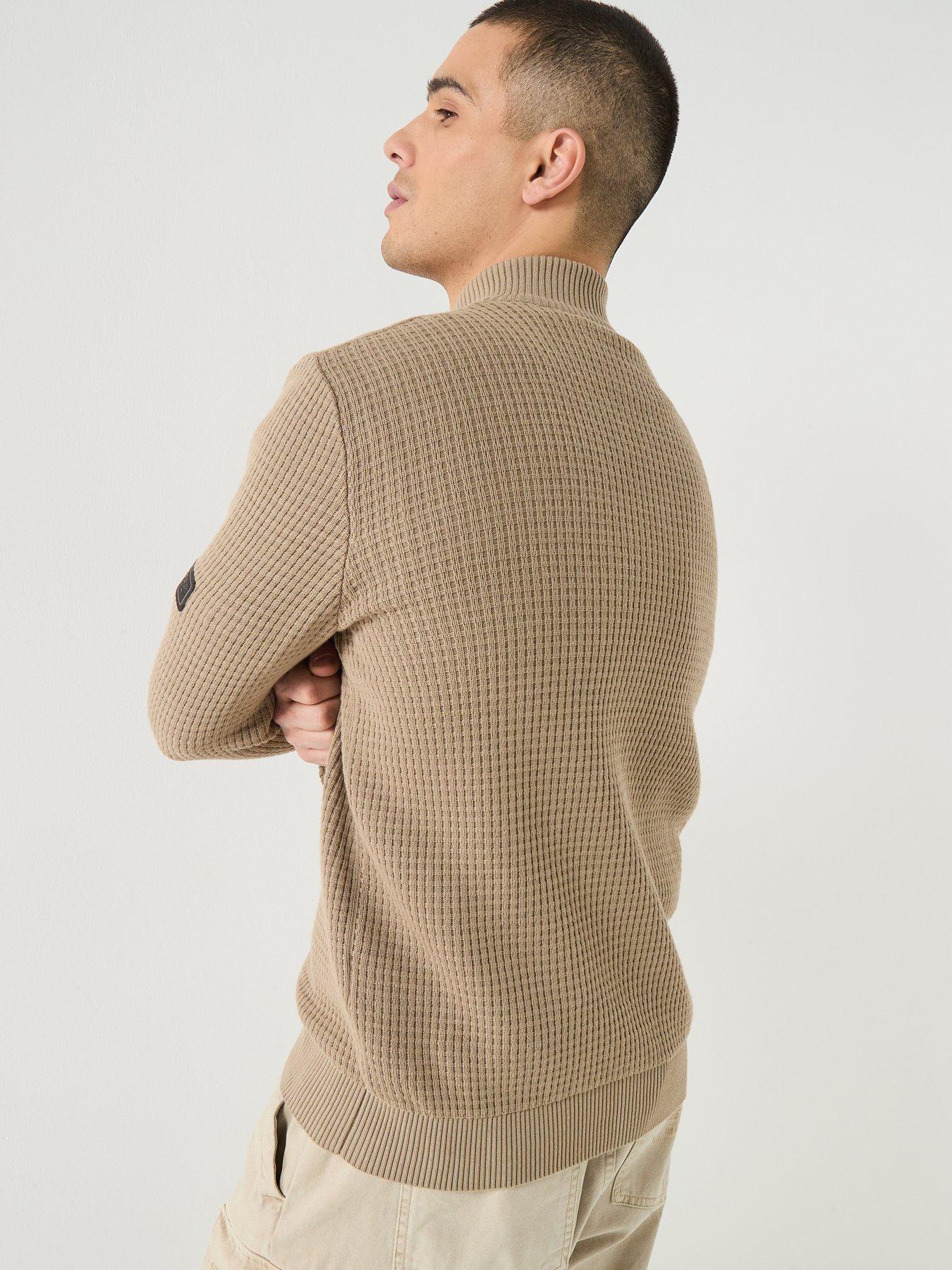 Image 2 of 6 of Barbour International Herring Half Zip Knitted Jumper - Khaki