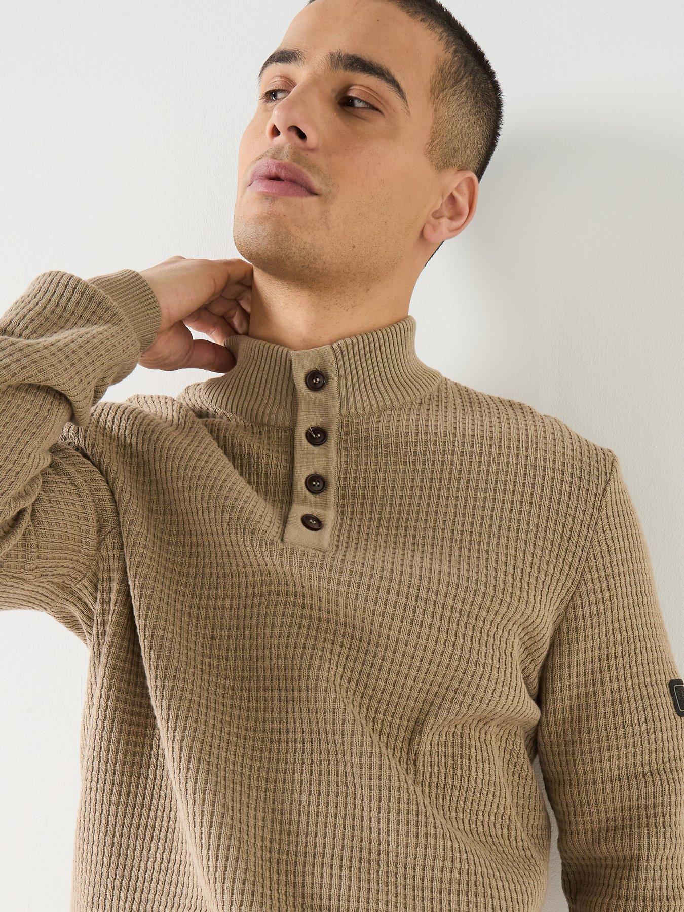 Image 4 of 6 of Barbour International Herring Half Zip Knitted Jumper - Khaki