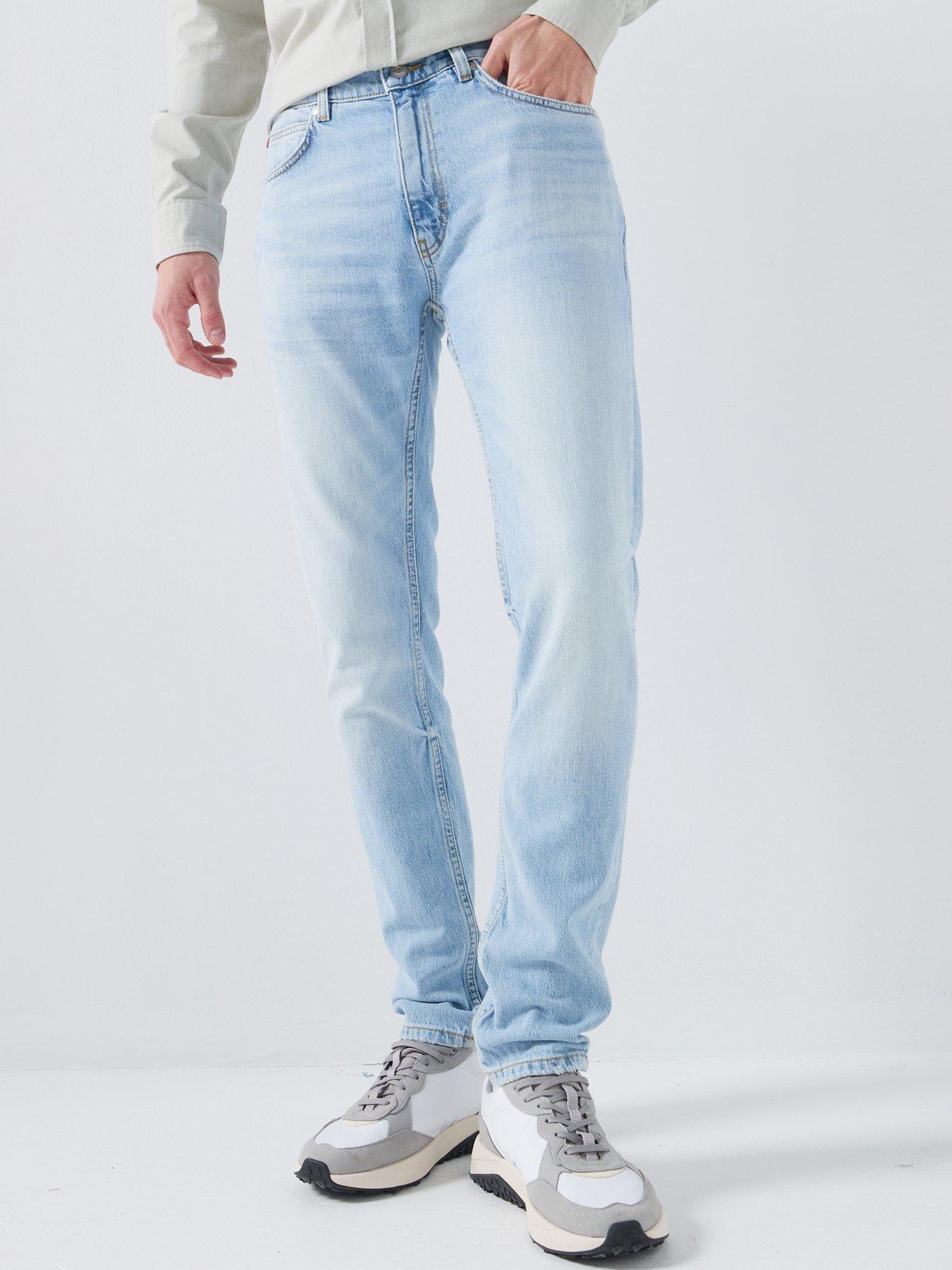 HUGO 734 Extra-Slim Fit Jeans, Light Blue, Size 36, Length Regular, Men