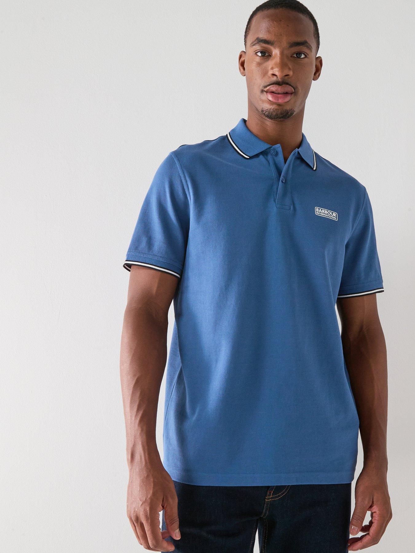 Barbour International Exclusive Evan Tipped Polo Shirt, Blue, Size 3Xl, Men