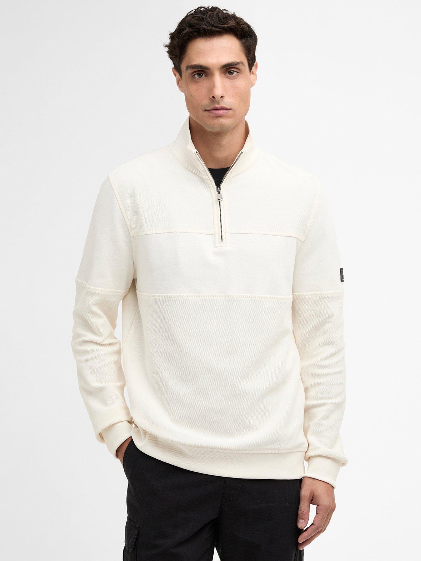 Barbour International Kaspian Half Zip Sweatshirt - White