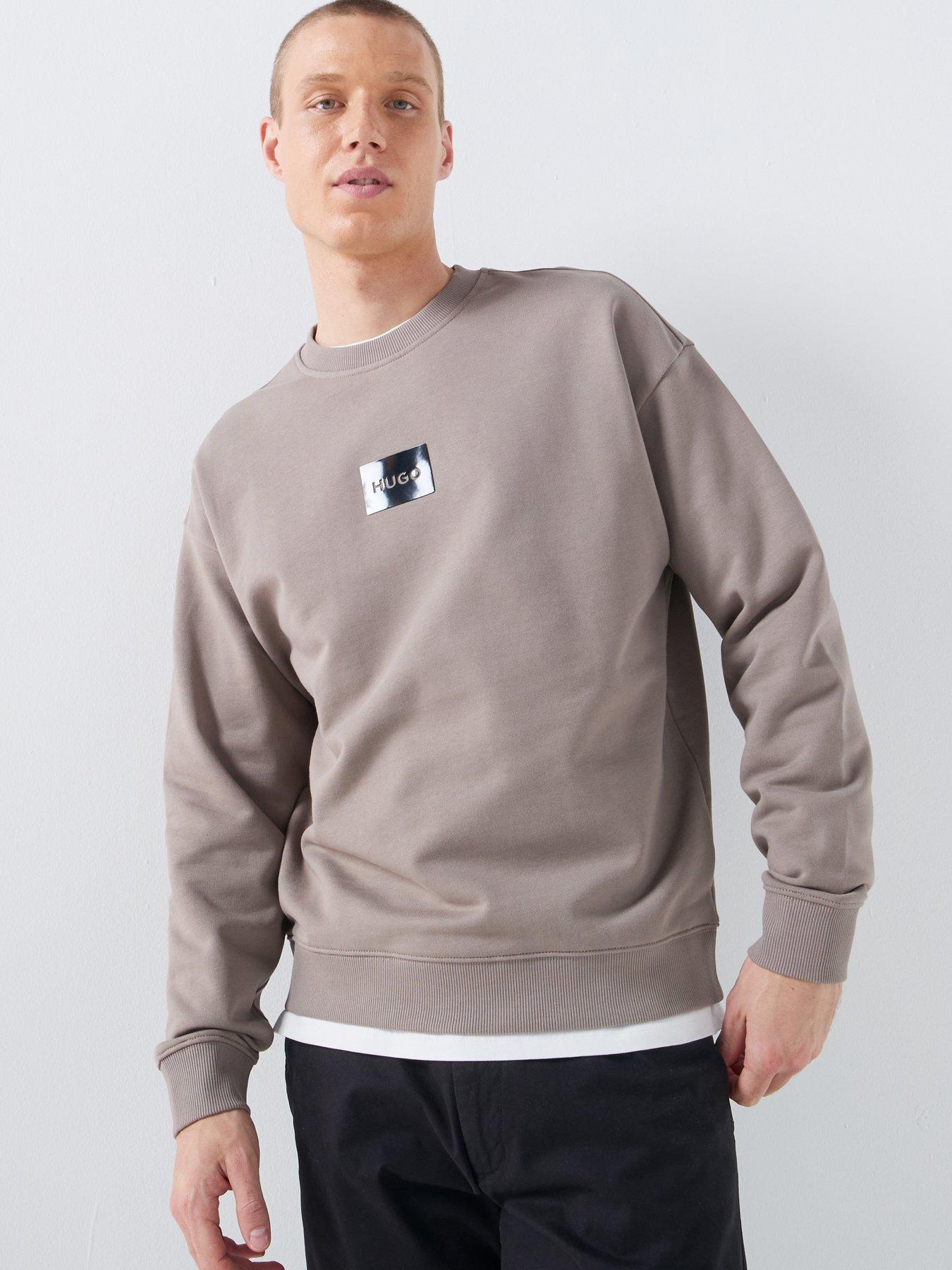 Image 5 of 5 of HUGO Daylo Relaxed Fit Tortoiseshell Logo Sweat - Light Brown