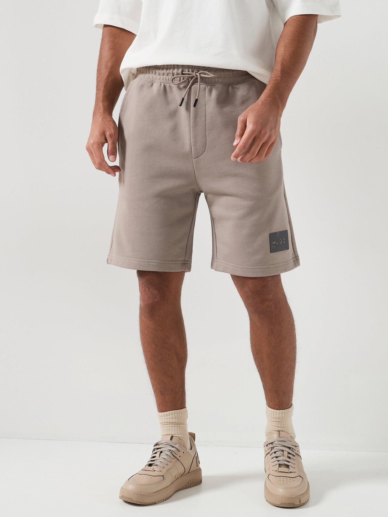 HUGO Darix Relaxed Fit Jersey Shorts - Light Brown