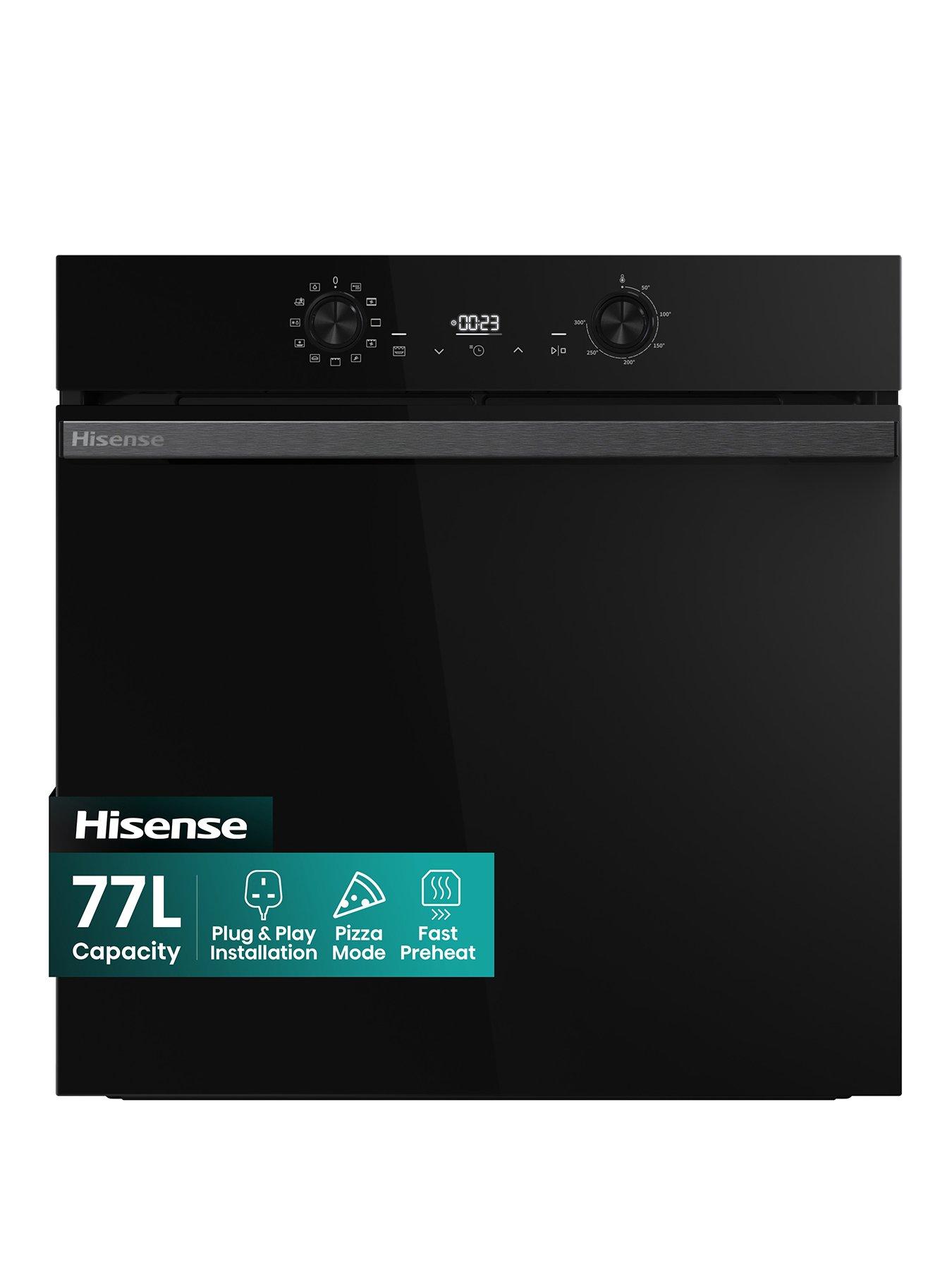 Image 1 of 7 of Hisense Hi2 BI624CBPGUK Built In Electric Single Catalytic, Plug &amp; Play Oven - Jet Black