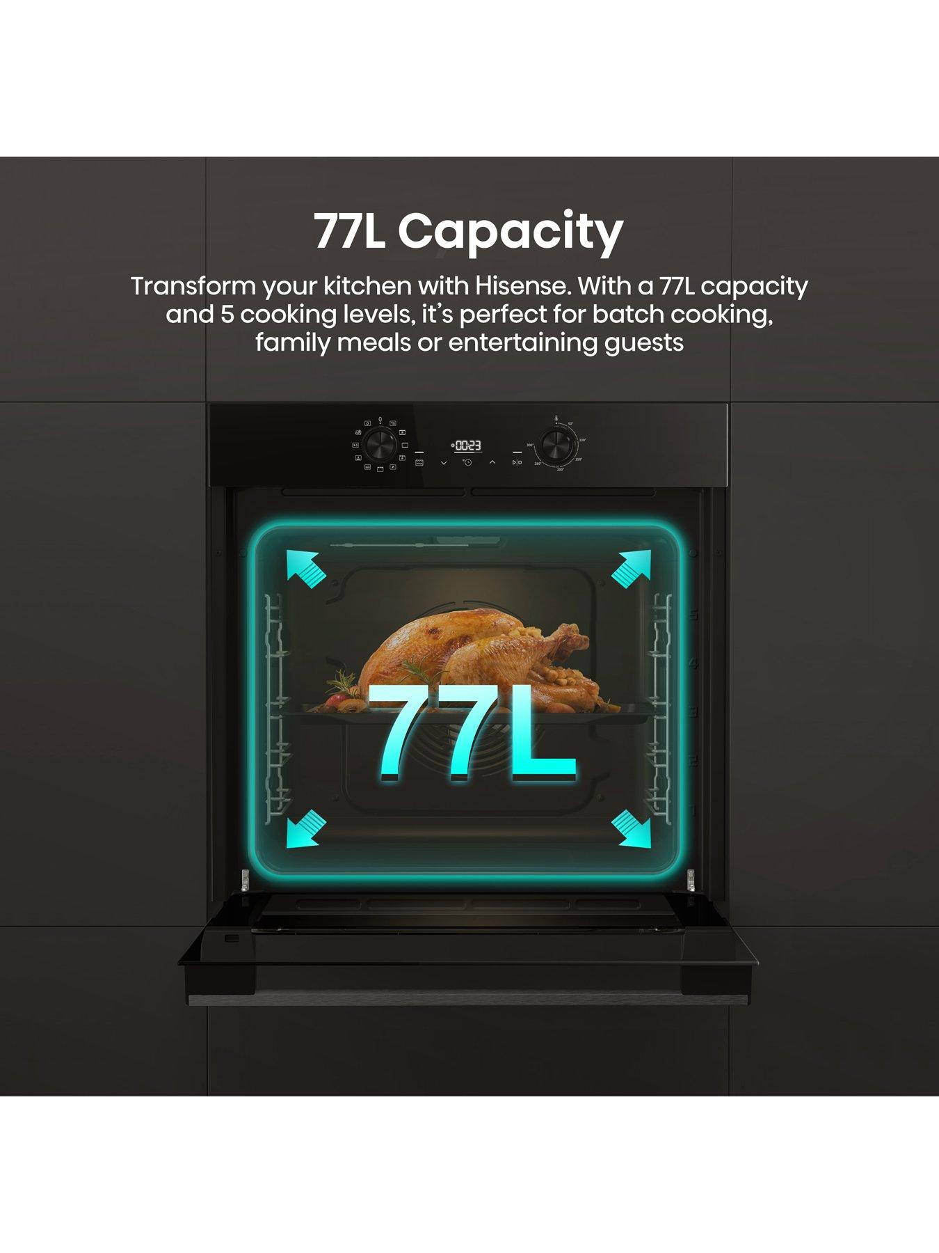 Image 3 of 7 of Hisense Hi2 BI624CBPGUK Built In Electric Single Catalytic, Plug &amp; Play Oven - Jet Black