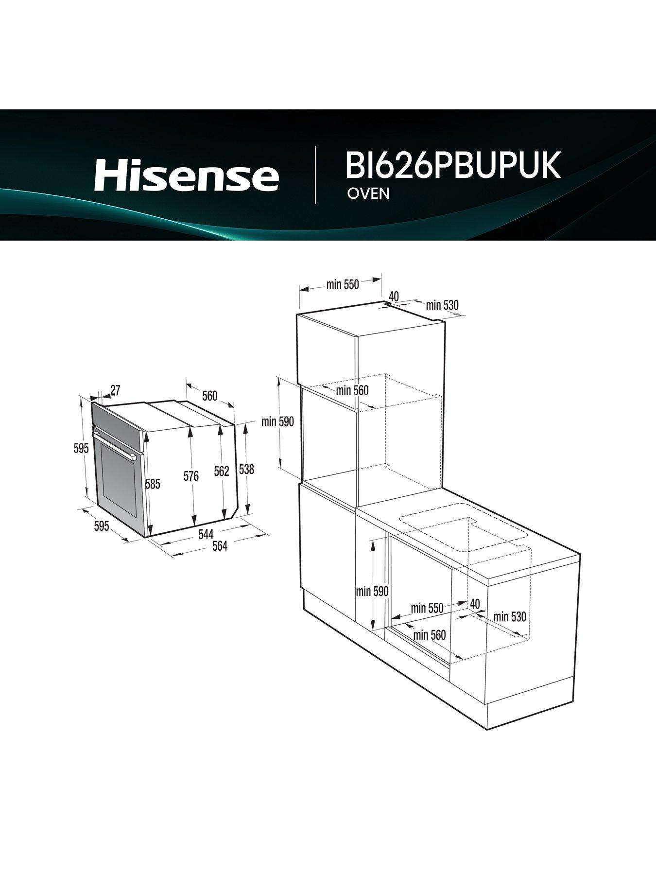 Image 6 of 7 of Hisense Hi2 BI626PBUPUK Built In Electric Single Pyrolytic Oven - Jet Black
