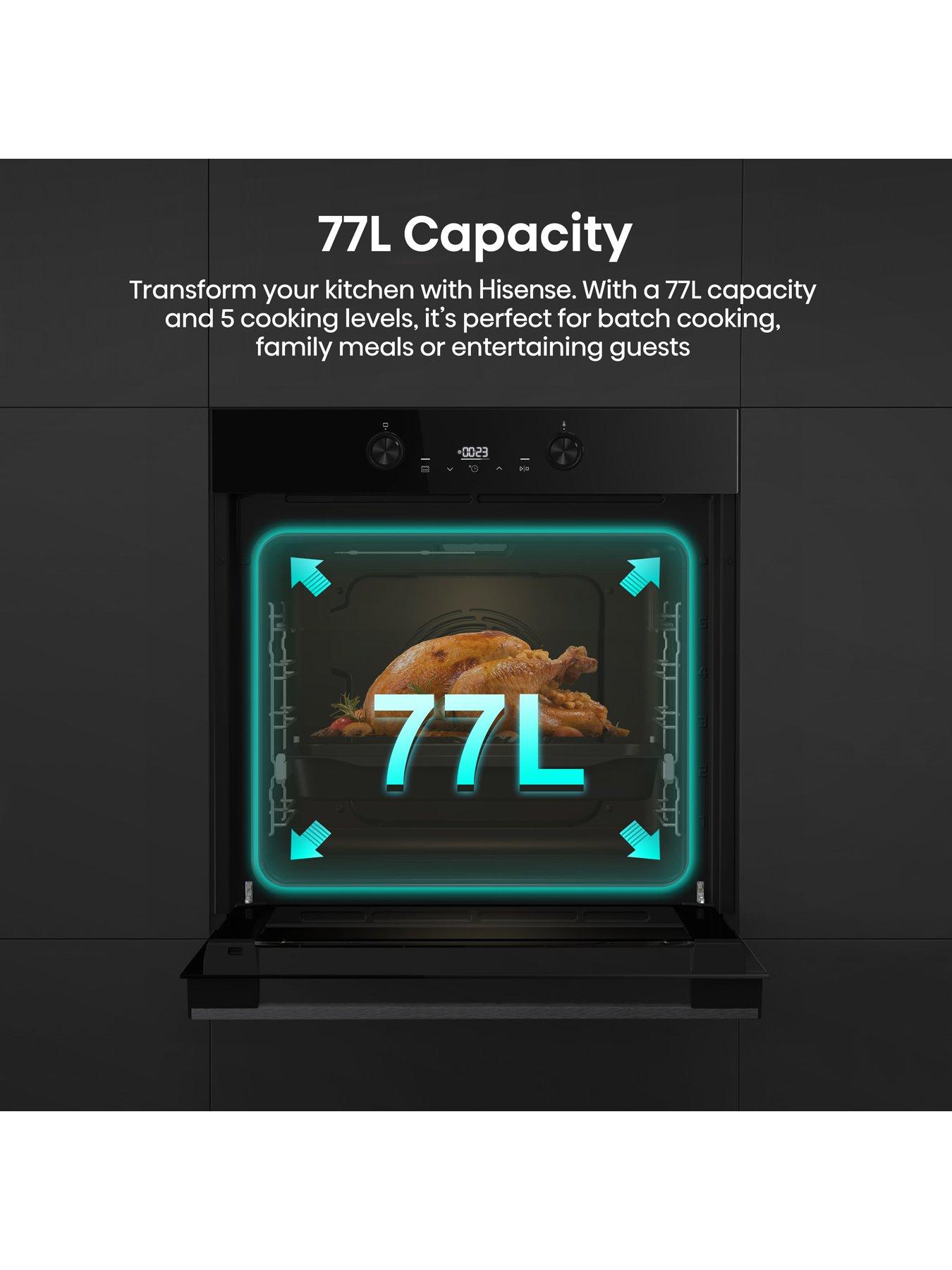Image 3 of 7 of Hisense Hi4 BlackLine BI64223ADBGUK Built In Electric Single Steam Oven - Jet Black