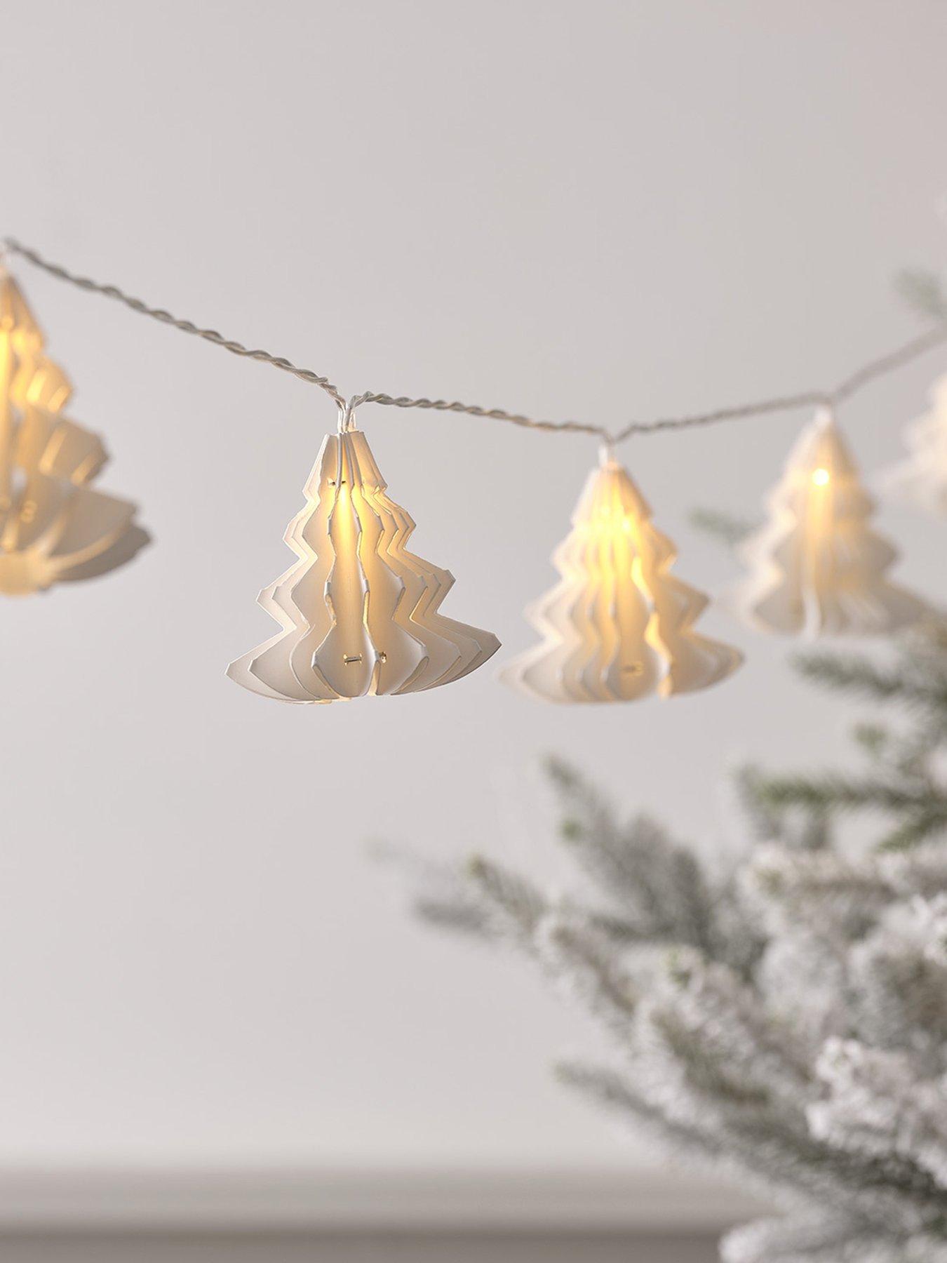 Lights4Fun 1.8m Paper Christmas Tree Led String Lights