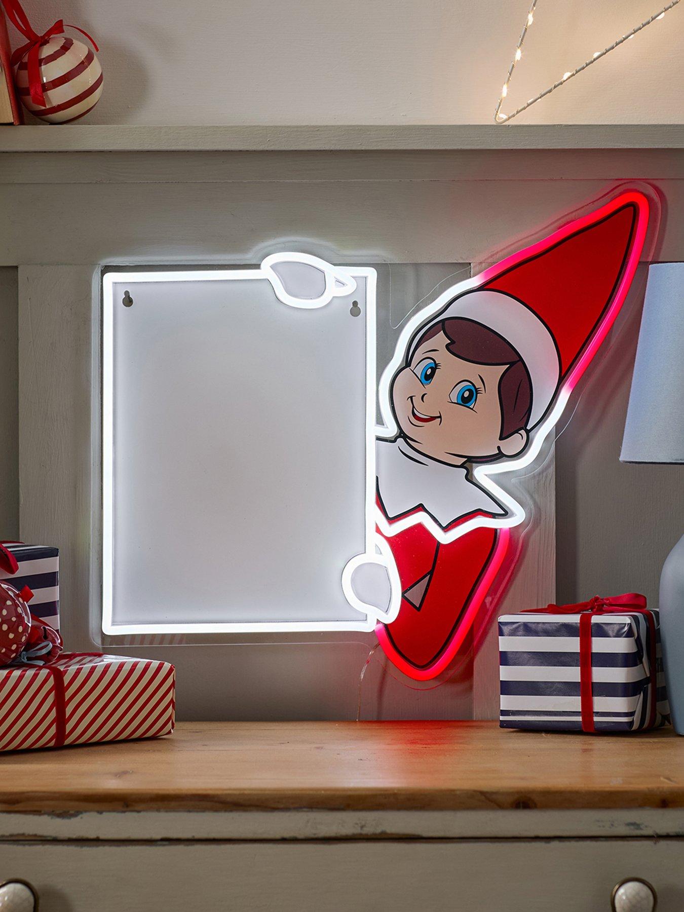Lights4Fun The Elf On The Shelf Led Neon Wipe Clean Whiteboard Sign