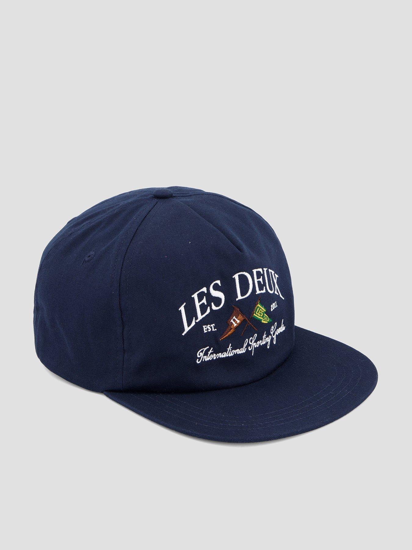Les Deux Ivy League Organic Letterman Cap - Navy