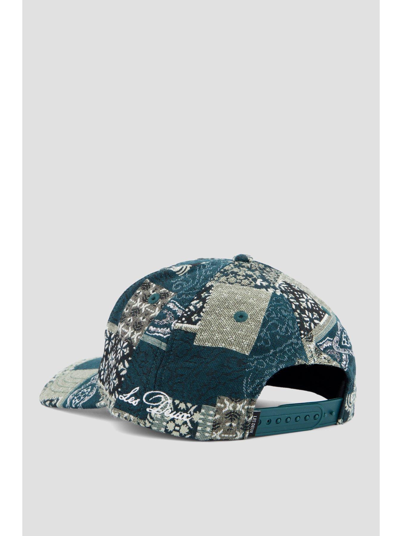 Image 5 of 5 of Les Deux Patchwork Jacquard Snapback Baseball Cap - Dark Green