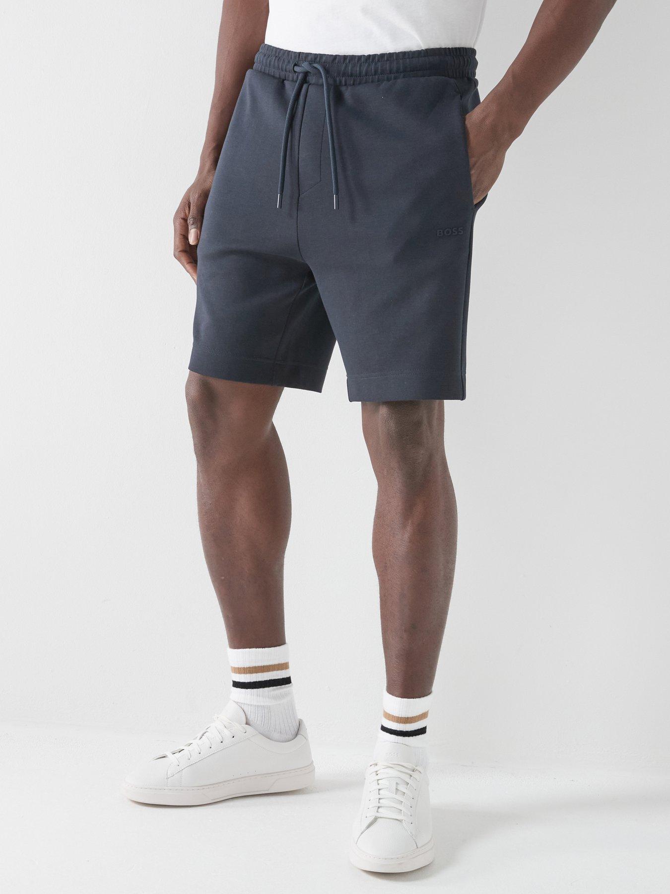 BOSS Boss Headlo Rib Jersey Shorts - Blue