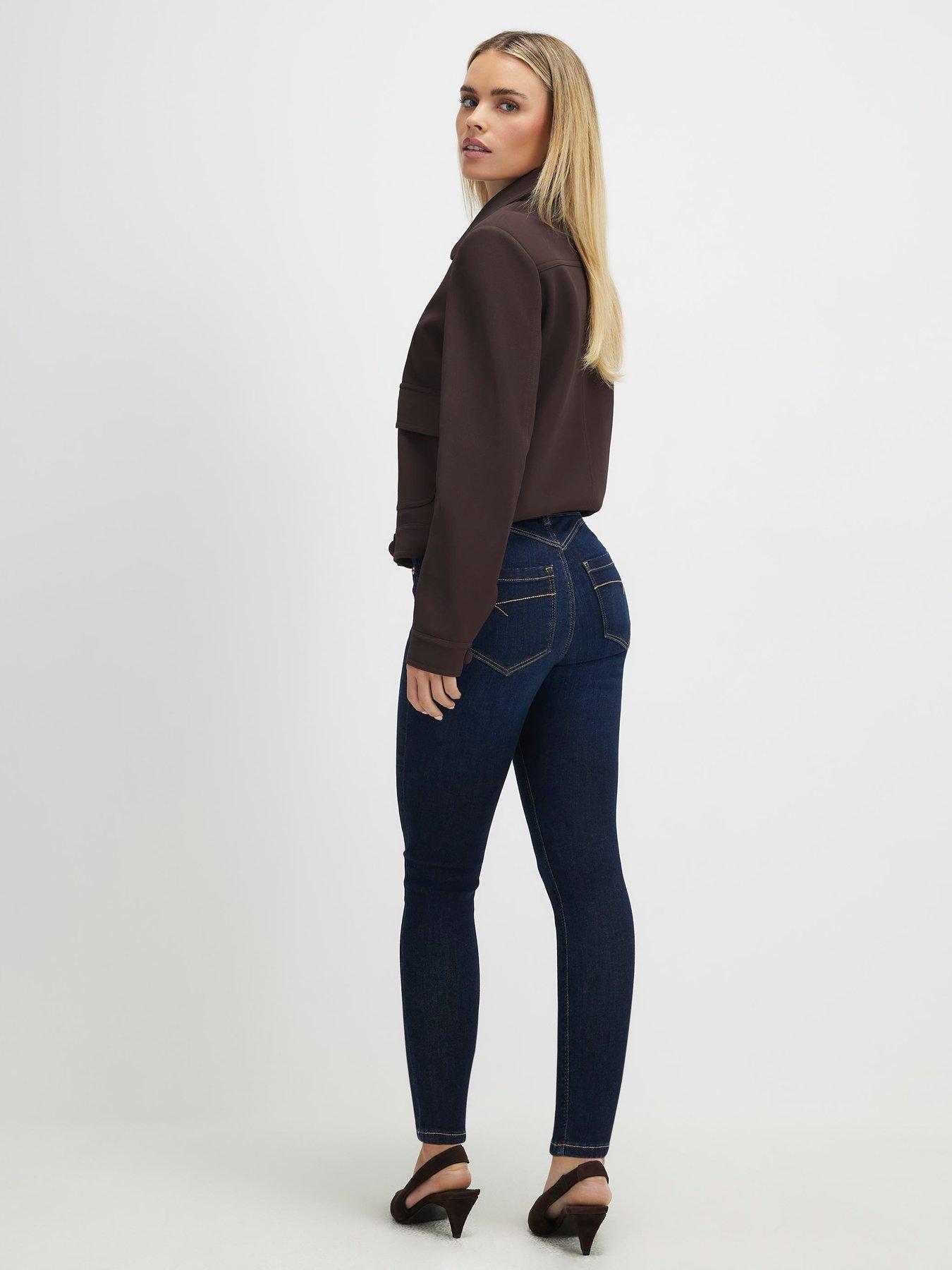 Image 2 of 6 of River Island Petite Molly Sculpt Washington Jeans - Blue
