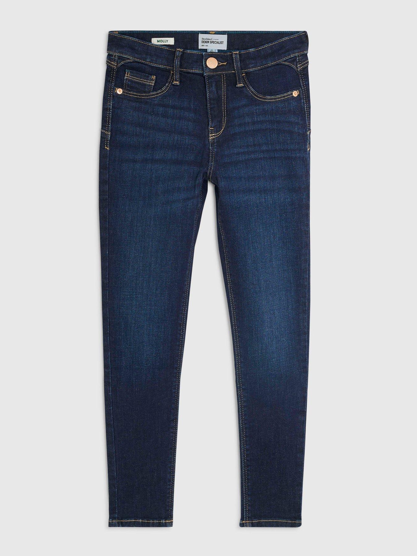 Image 5 of 6 of River Island Petite Molly Sculpt Washington Jeans - Blue