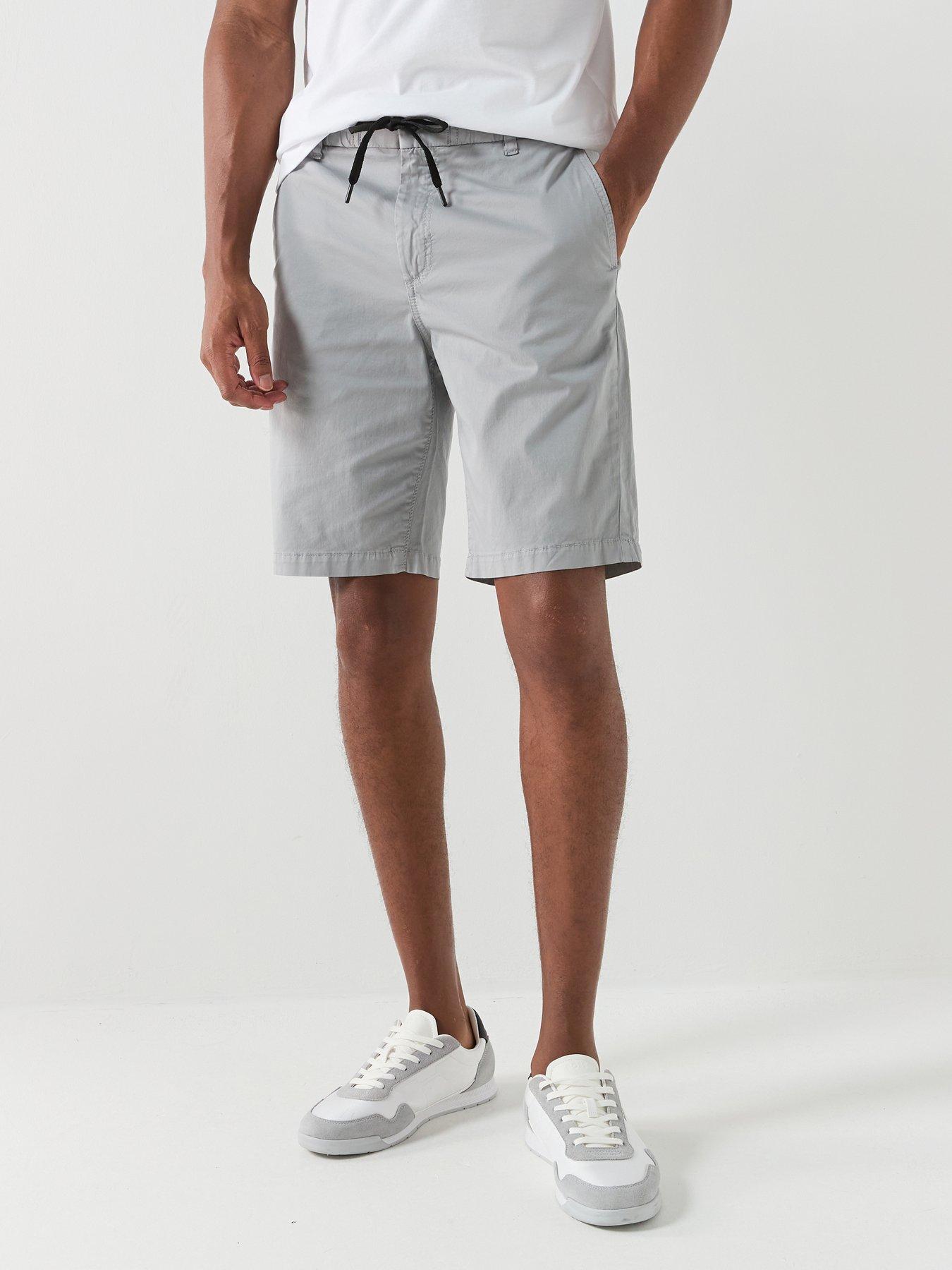 BOSS Boss Chino Tapered Drawstring Shorts - Silver