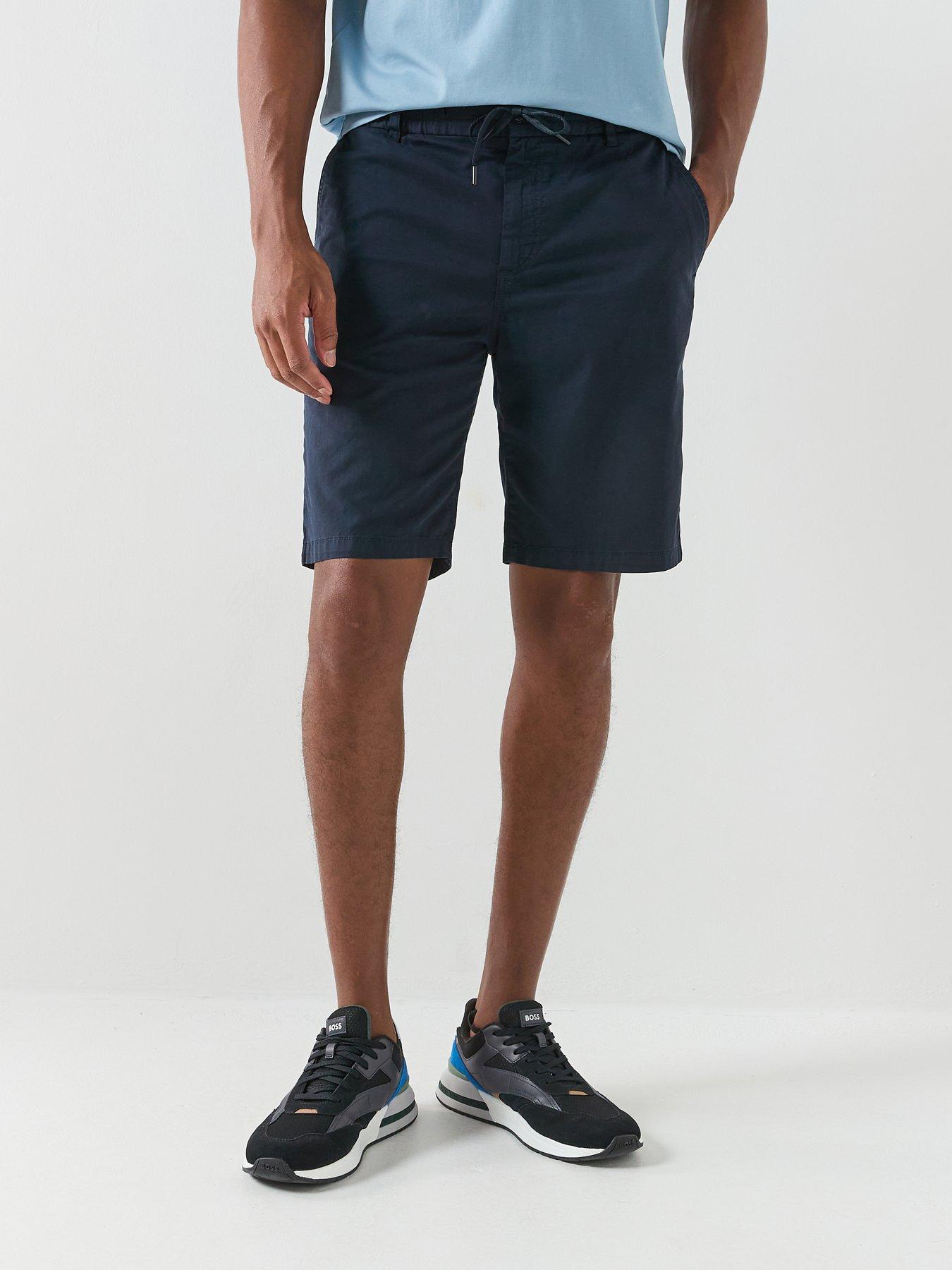 Image 1 of 5 of BOSS Chino Tapered Drawstring Shorts - Dark Blue