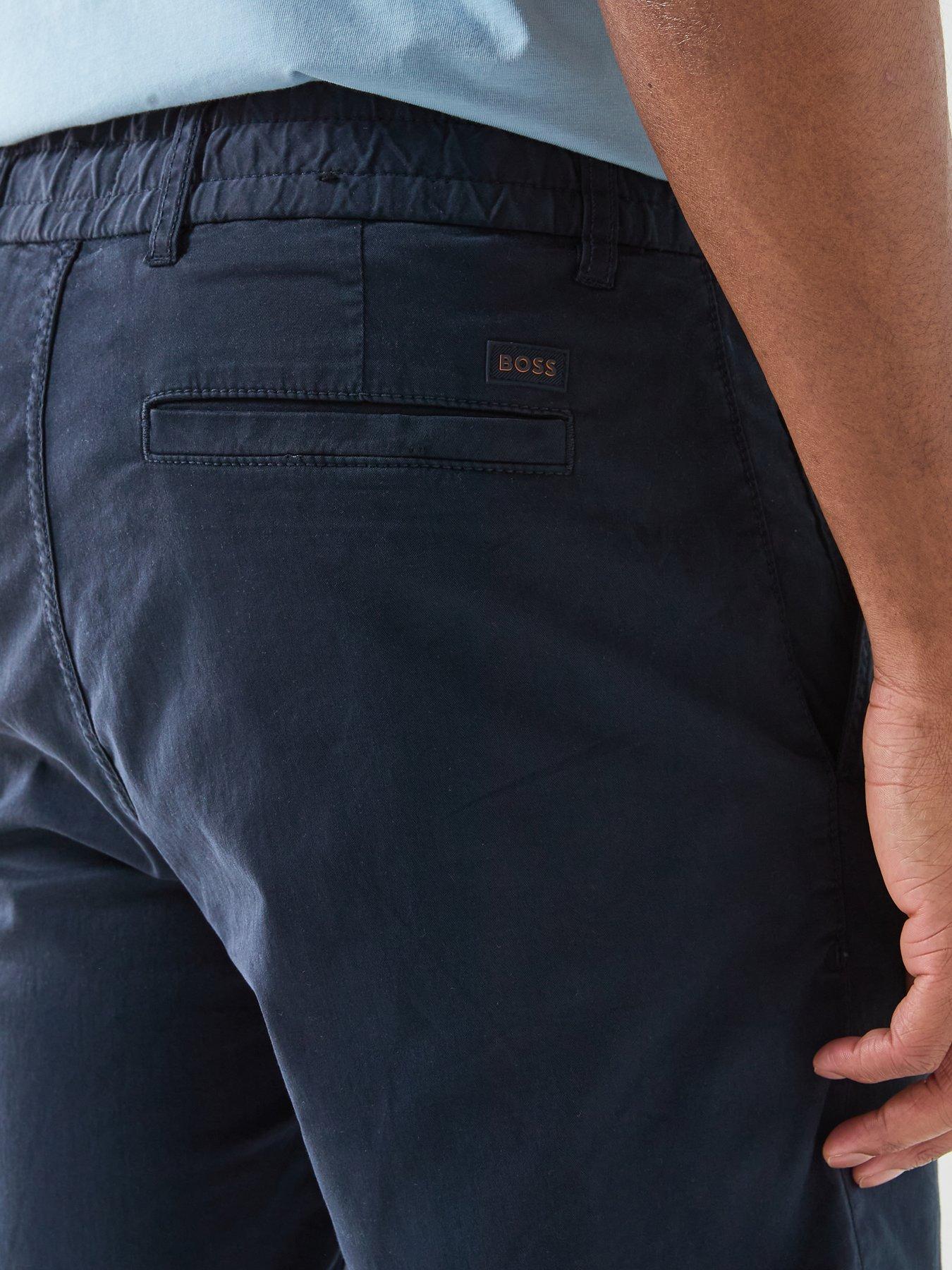 Image 5 of 5 of BOSS Chino Tapered Drawstring Shorts - Dark Blue