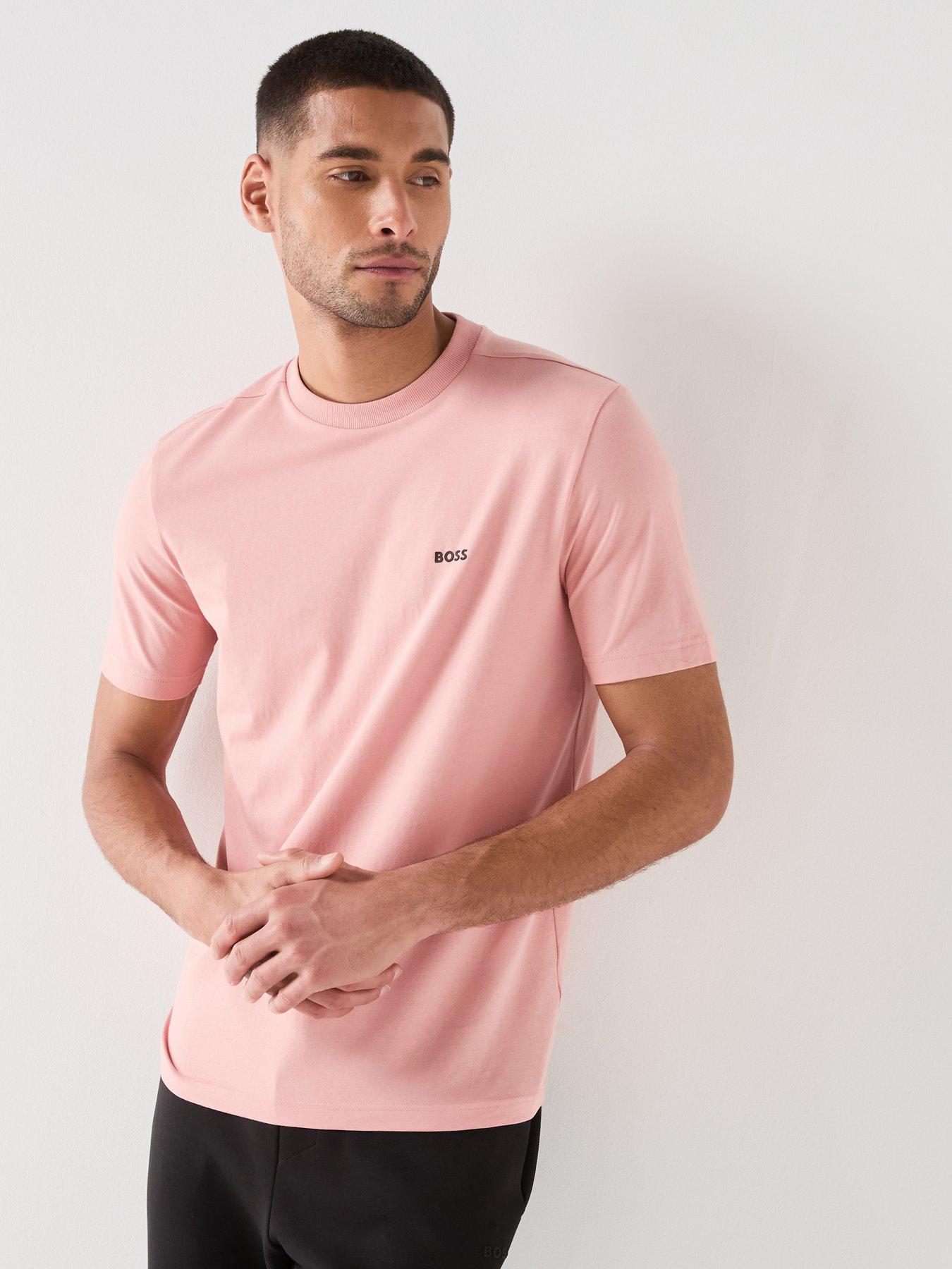 Image 1 of 6 of BOSS Tee Regular Fit T-Shirt - Light Pink