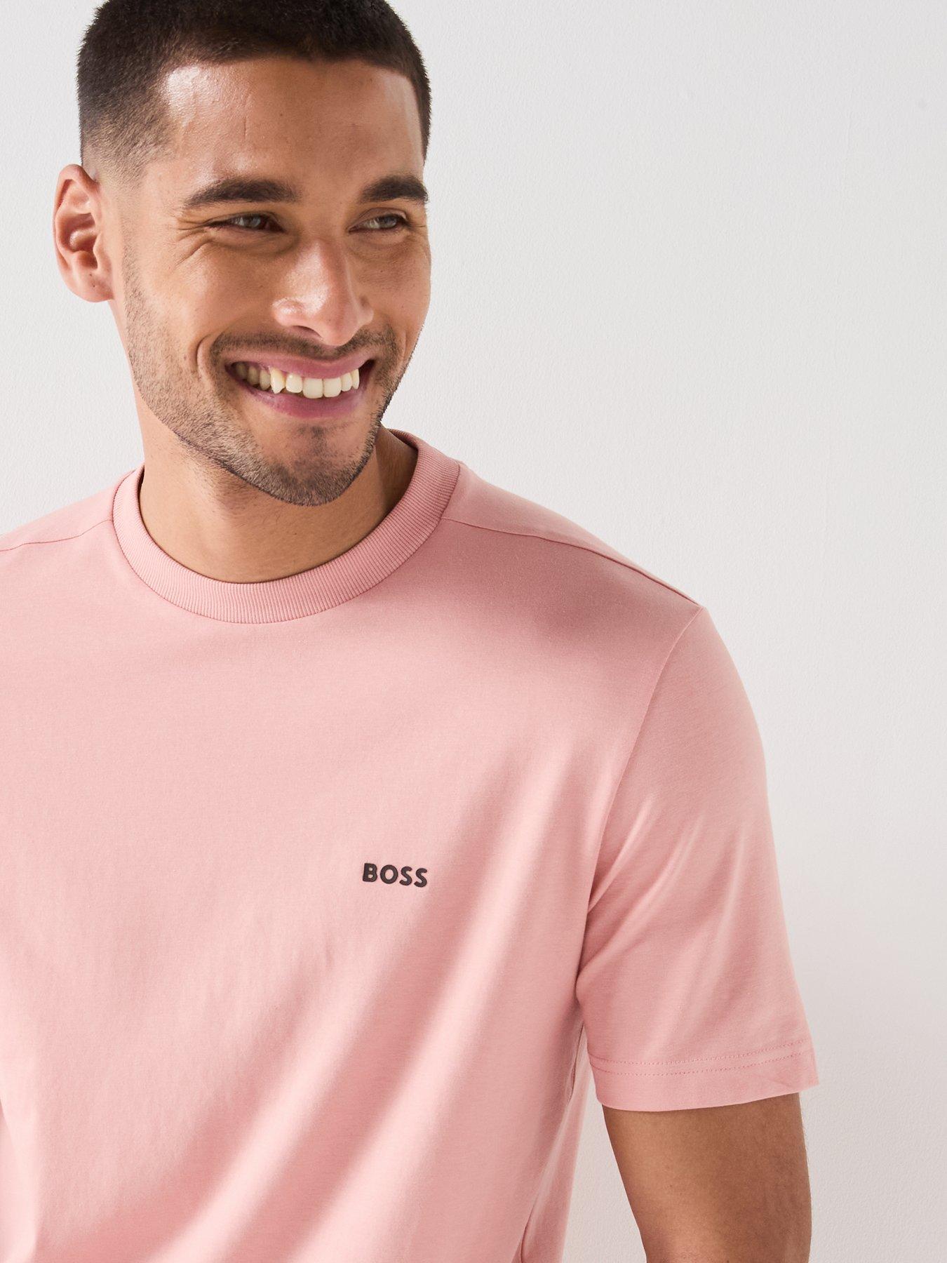 Image 4 of 6 of BOSS Tee Regular Fit T-Shirt - Light Pink