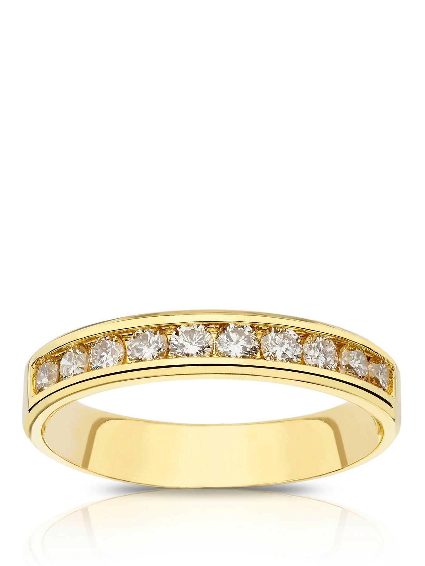 Ernest Jones 18Ct Gold Channel Set Eternity 050Ct Diamond Ring
