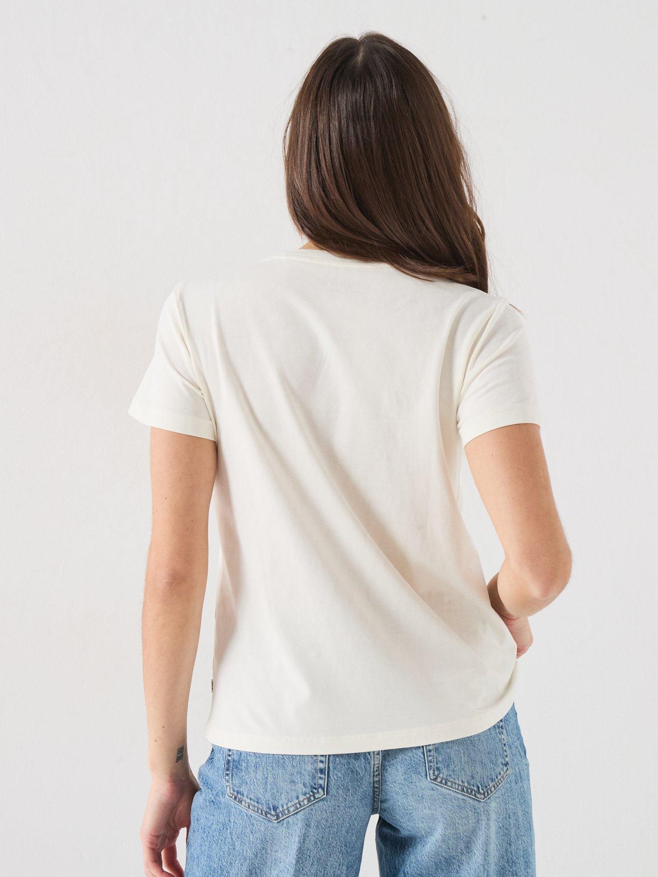 Image 2 of 6 of Guess Jeans Short Sleeve Baby Baker Tee - Cream