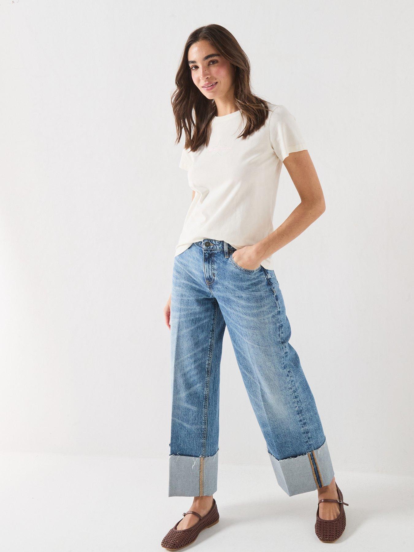 Image 5 of 6 of Guess Jeans Short Sleeve Baby Baker Tee - Cream