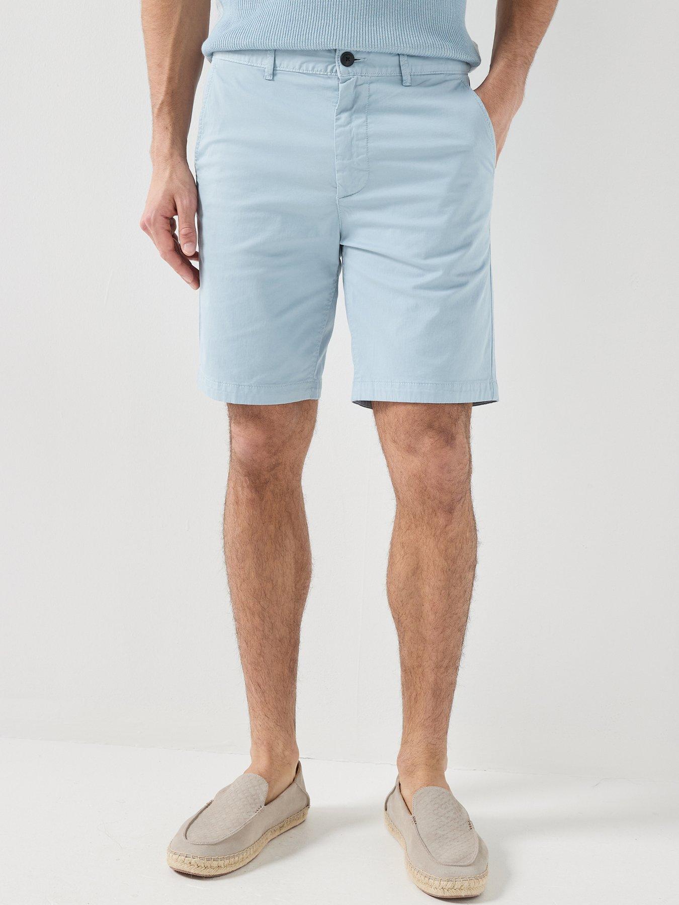BOSS Chino Slim Fit Shorts, Light Blue, Size 34, Men